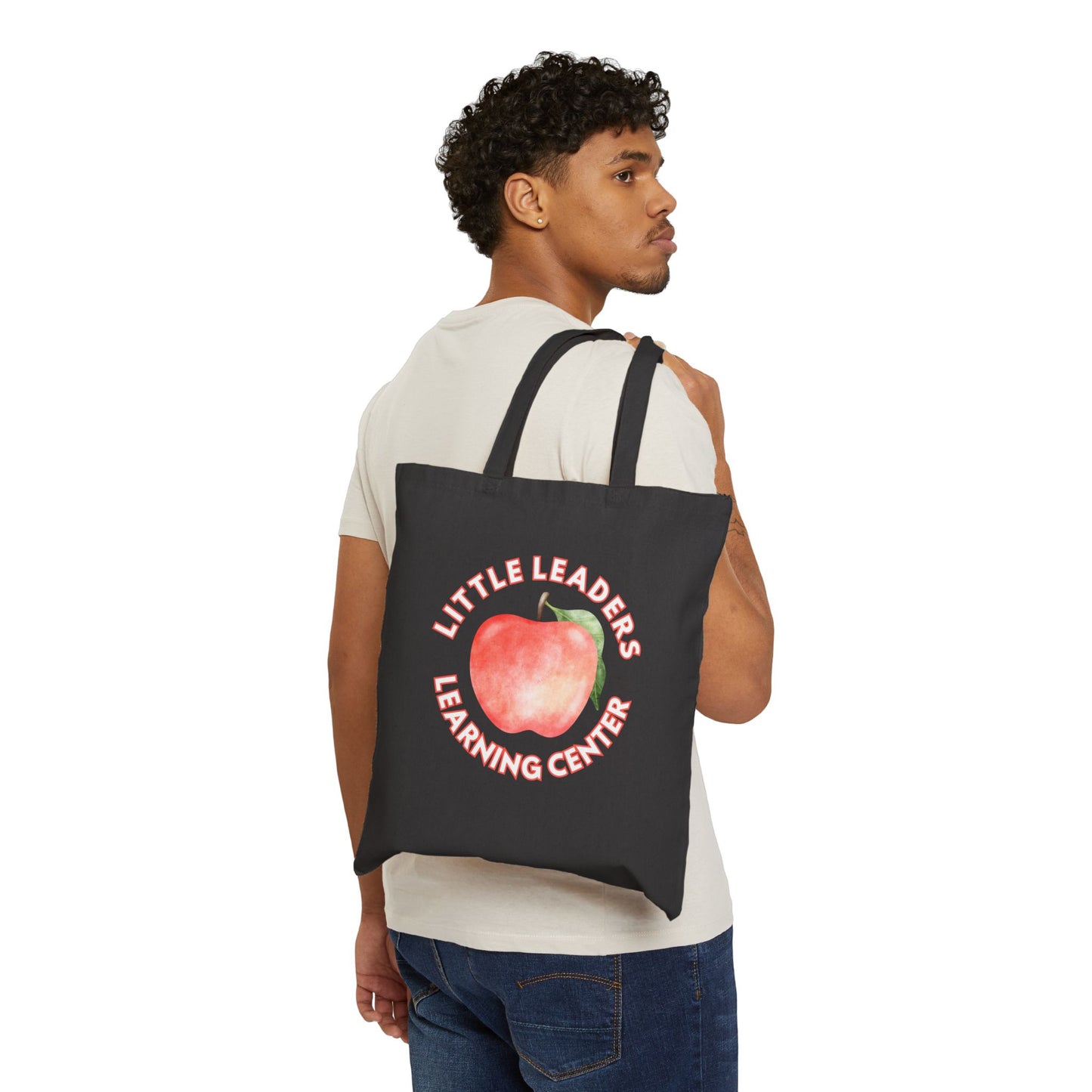 Little Leaders w/ Apple Design Cotton Canvas Tote Bag