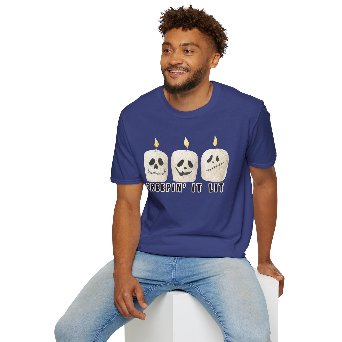 Creepin' it Lit Halloween Themed T-Shirt- Unisex Softstlye