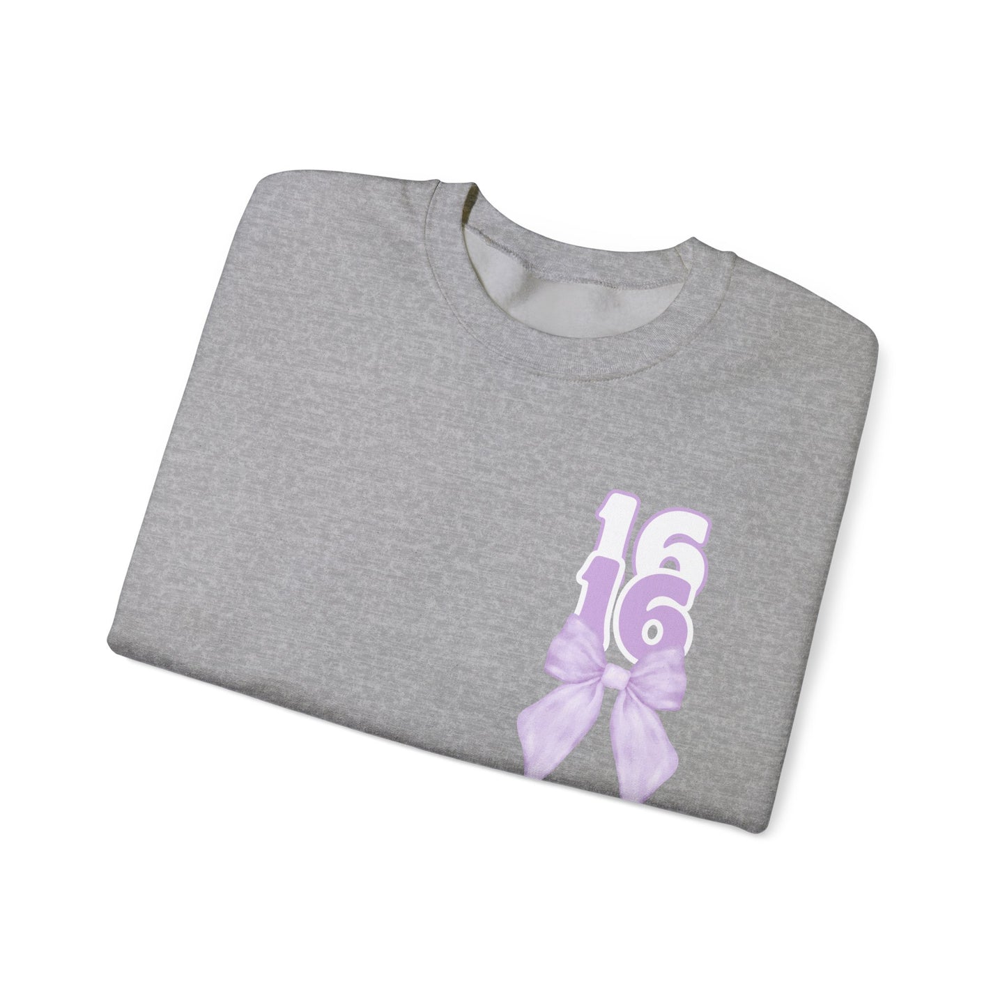 Sweet Sixteen Crewneck Sweatshirt, Birthday Gift, Unisex- Personalized