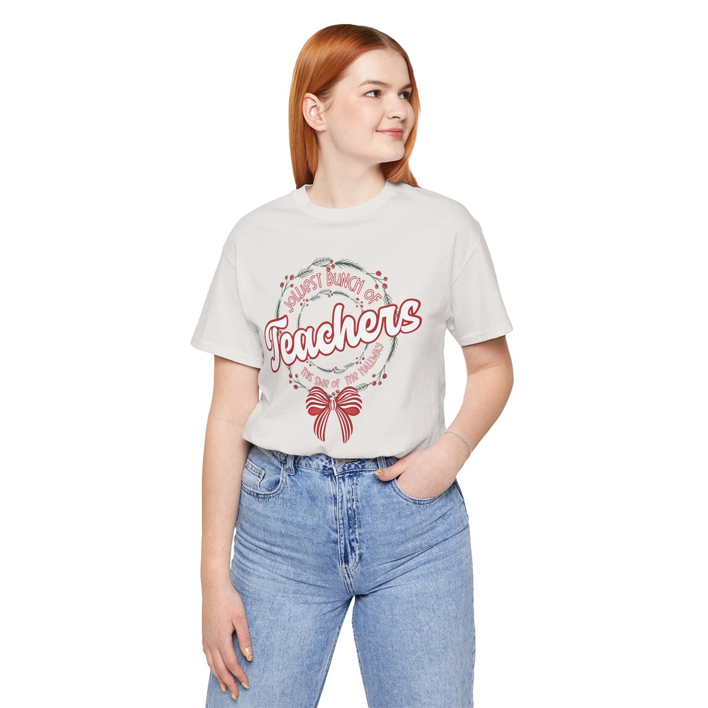The Jolliest Bunch of teachers this side of the HALLWAY- Christmas Unisex T-Shirt