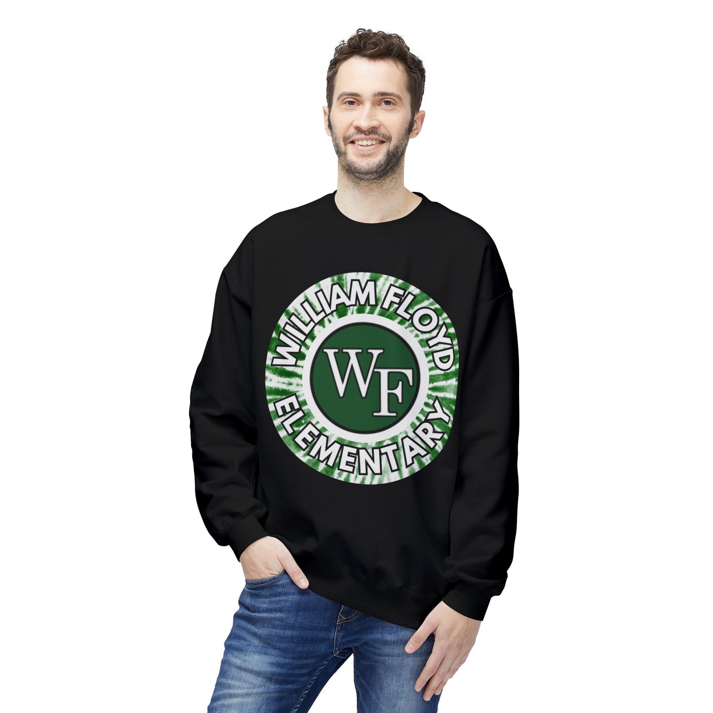 WFE Tie Dye Logo- Fleece Crewneck Sweatshirt