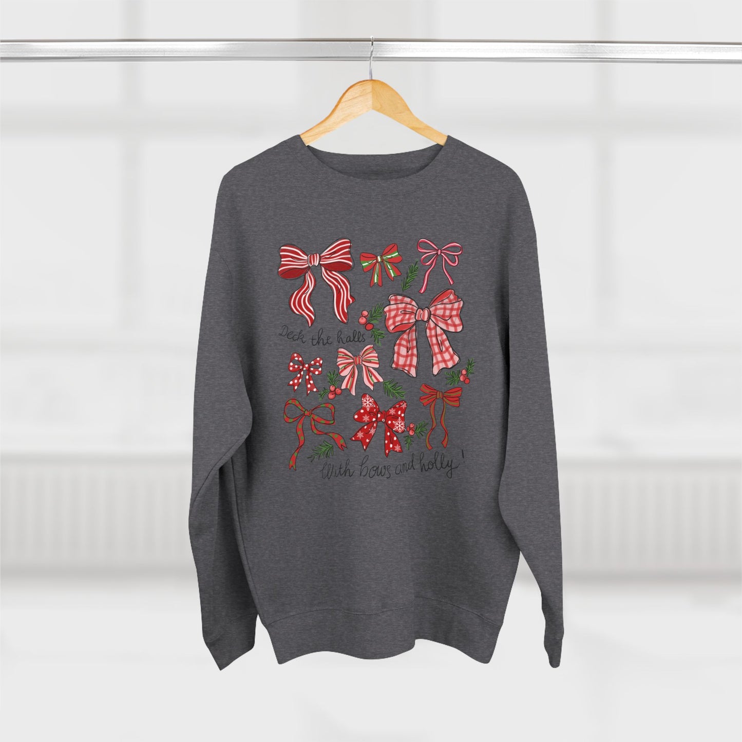 Holly Jolly Bows-Unisex Crewneck Sweatshirt- Christmas