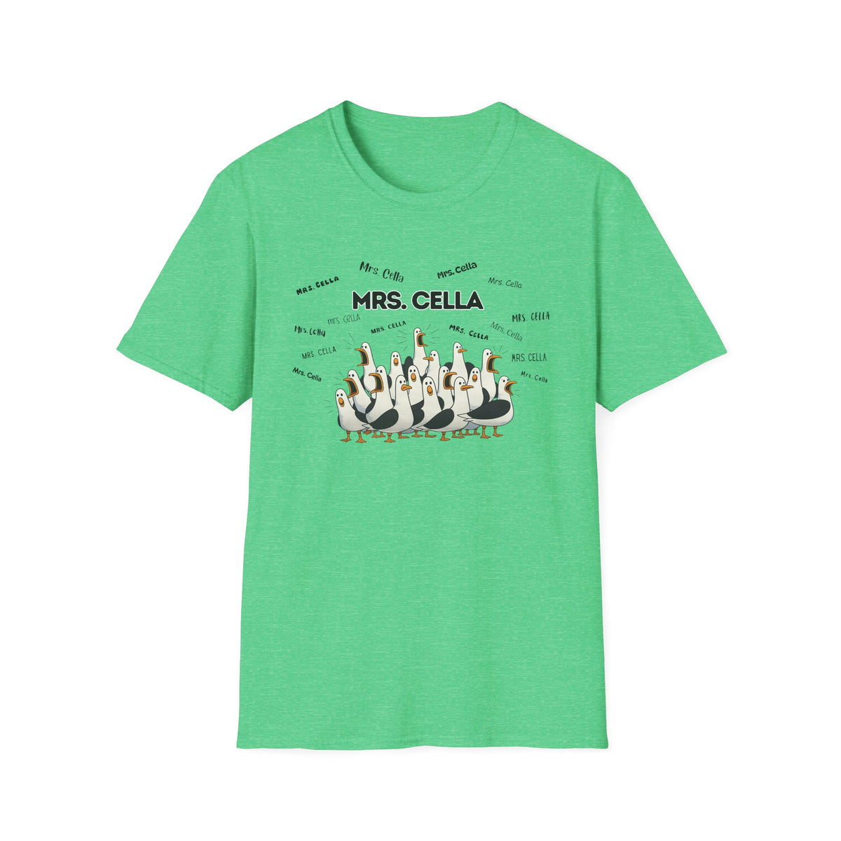 Mrs. Cella- Seagull Crew Graphic T-Shirt — Personalized