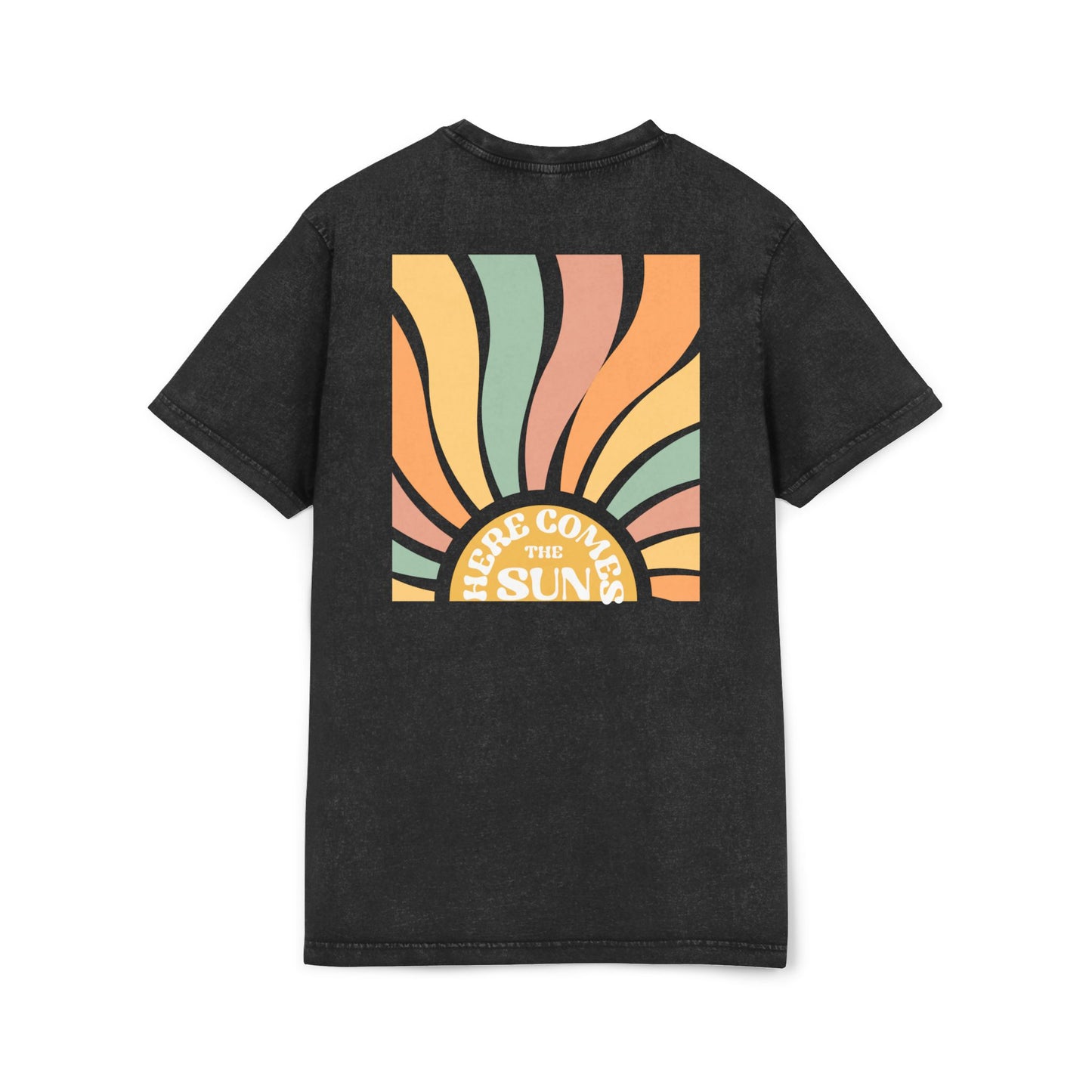 Here Comes the Sun Design- Acid Washed Tee for Summer