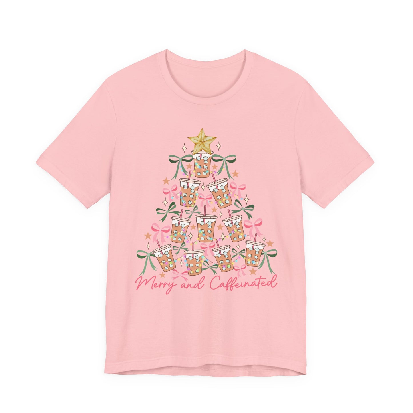 Merry and Caffeinated— Christmas Unisex T‑Shirt