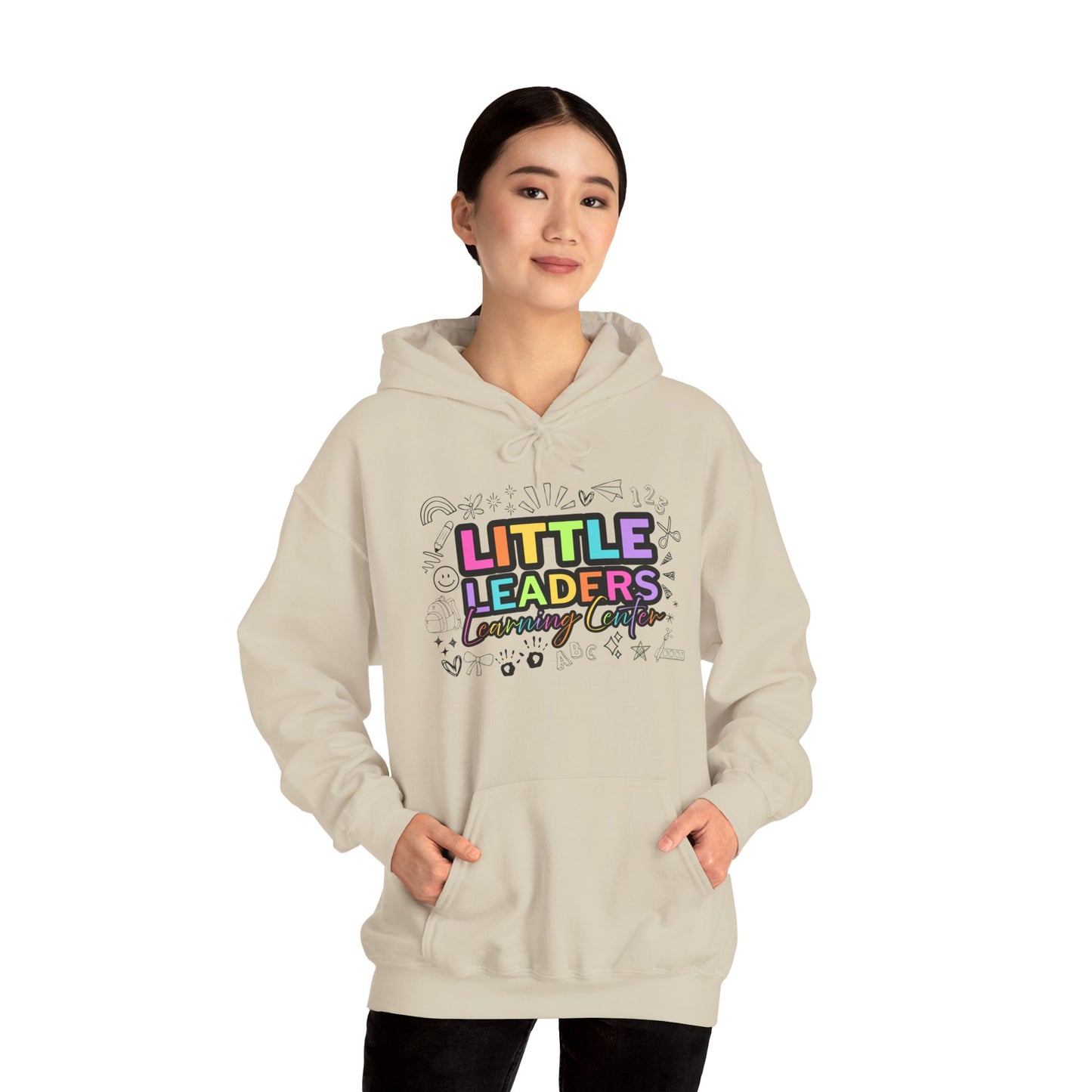 Little Leaders Doodle Design Hoodie - Cozy Unisex Sweatshirt
