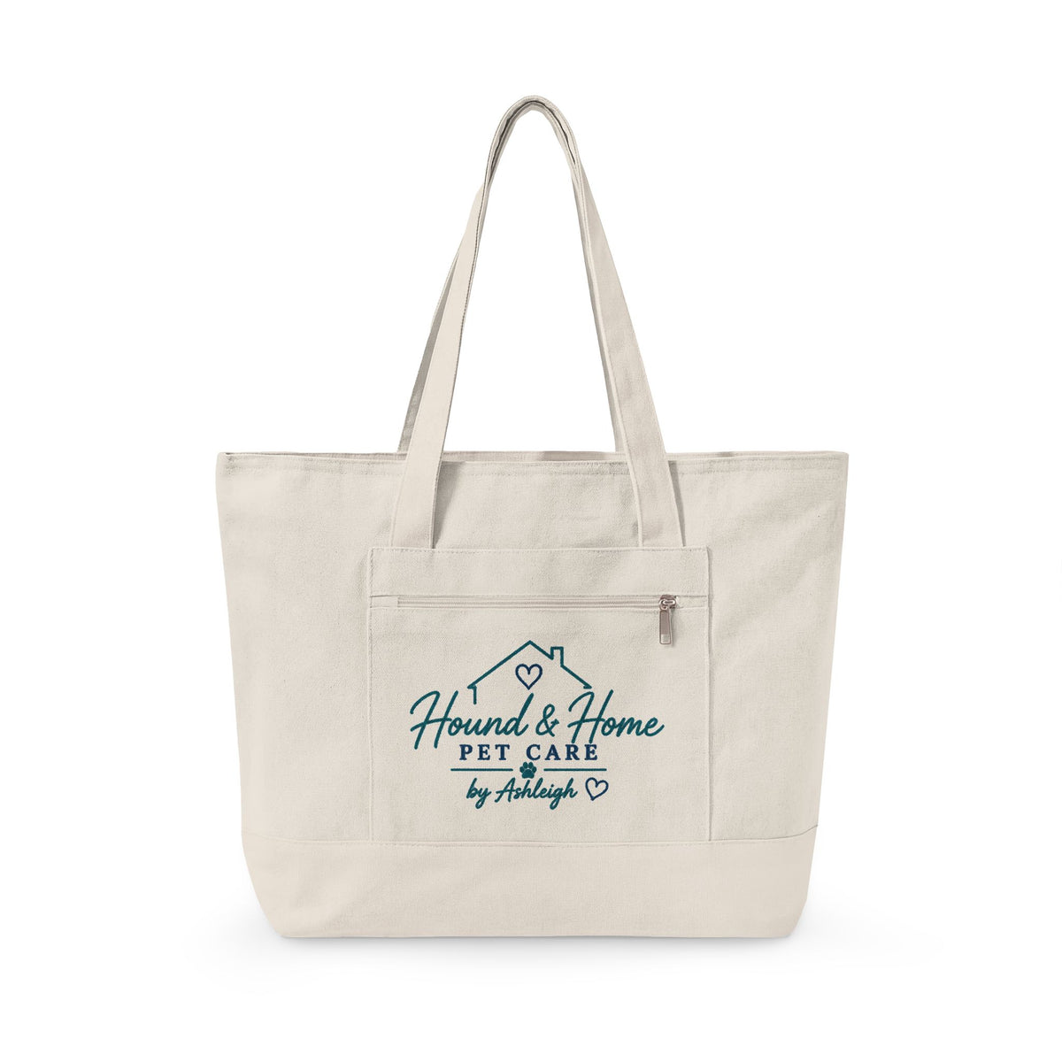 "Hound & Home" Zippered Canvas Bag