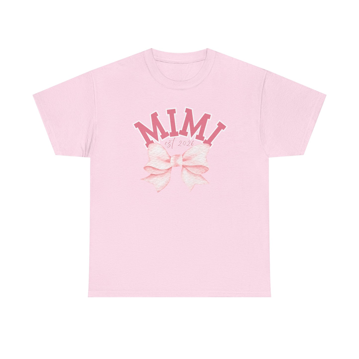 Mimi est 2026 Pink Bow Unisex Heavy Cotton Tee - Mother's Day
