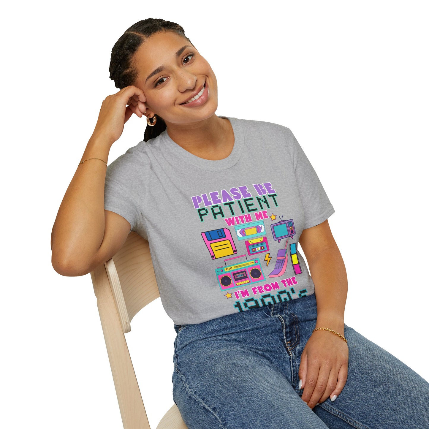 Retro 90's T-Shirt - Please Be Patient, Teacher Vintage- Unisex Graphic Tee