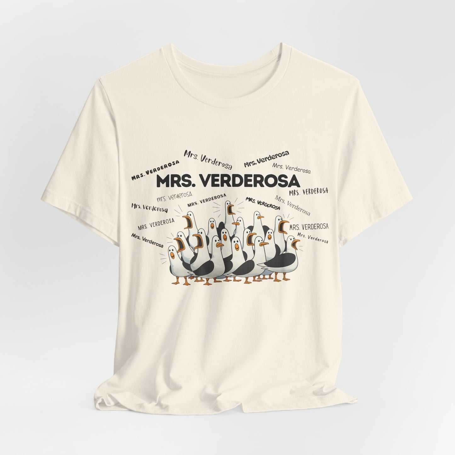 Mrs. Verderosa Penguin Choir T-Shirt — Funny Teacher Personalized Tee