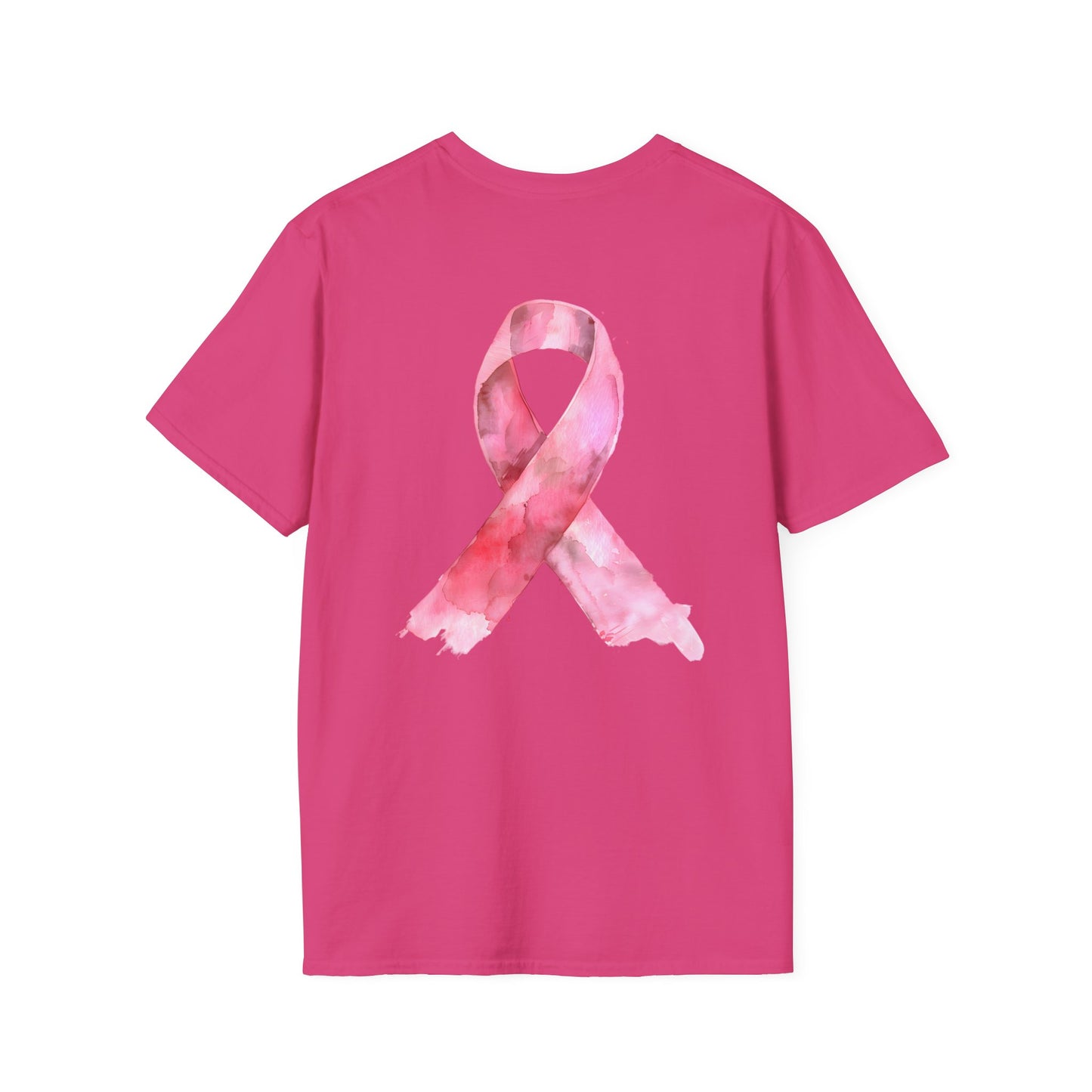 In October We Wear Pink Ribbon- Breast Cancer Awareness Tee, Unisex Softstyle T-Shirt