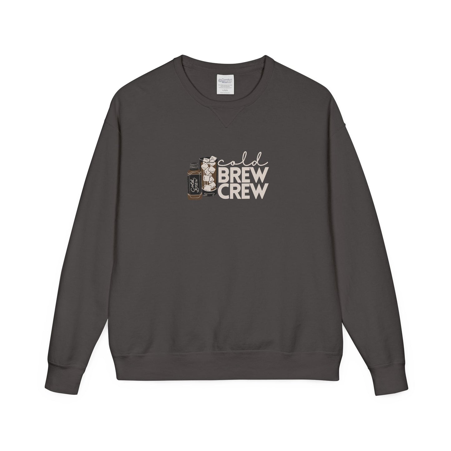 Cold Brew Crew Garment Dyed Sweatshirt, Coffee Lovers Apparel