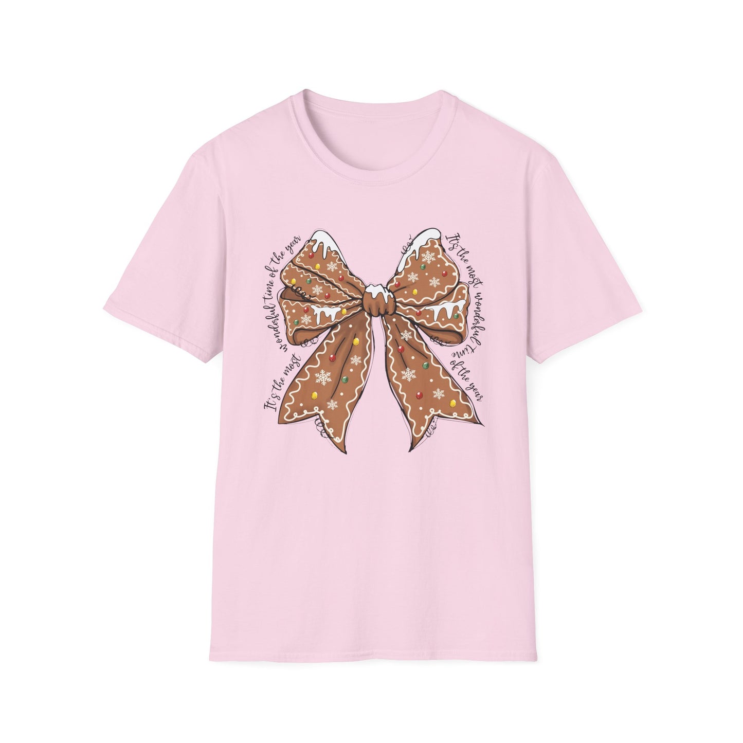 Gingerbread Bow- Christmas Unisex t-shirt