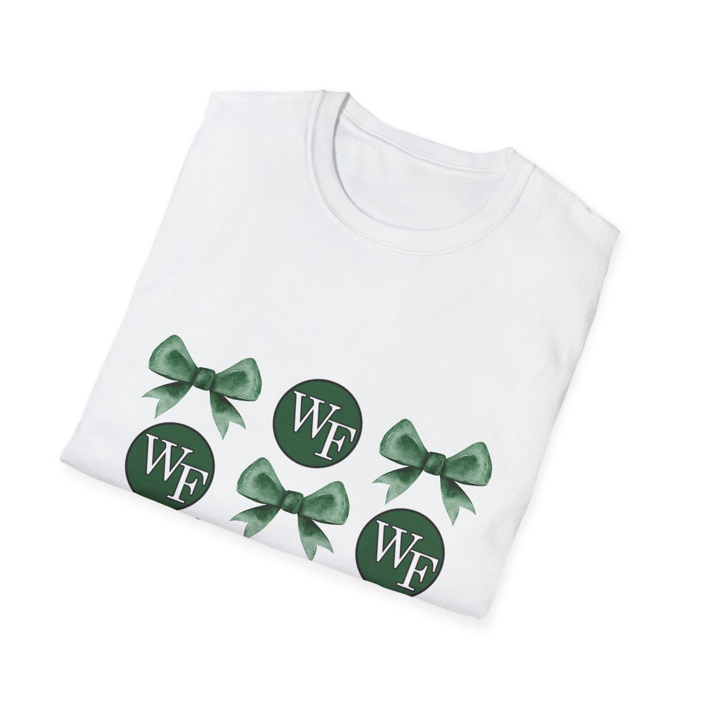 Floyd Strong Logo and Green Bow Unisex Softstyle T-Shirt - Perfect for Celebrations & Events