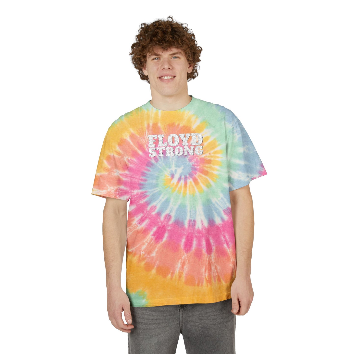 FLOYD STRONG Tie-Dye T-Shirt -Embroidered