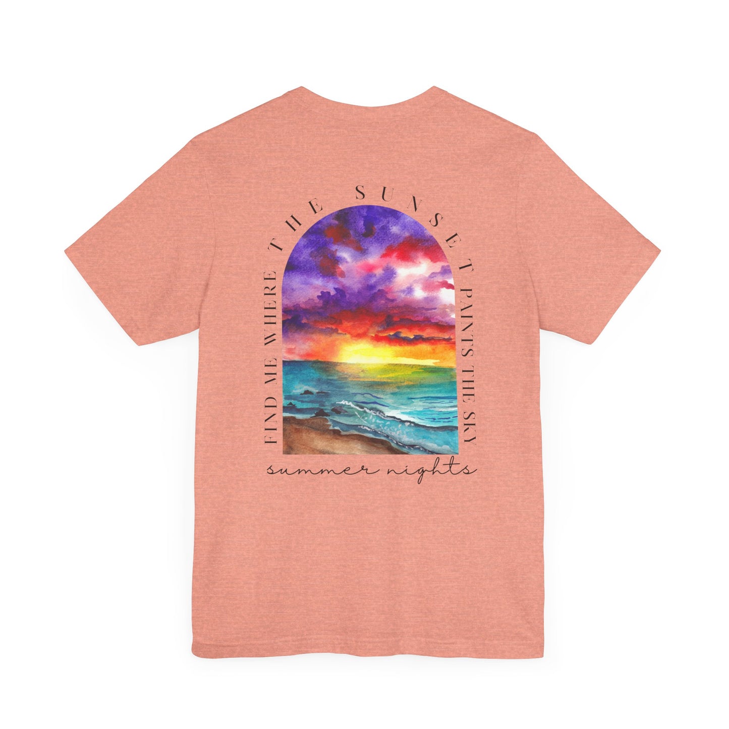 Sunset Lovers Tee, Summer Vibes T-Shirt, Unisex Graphic Tee, Beach Sunset Shirt