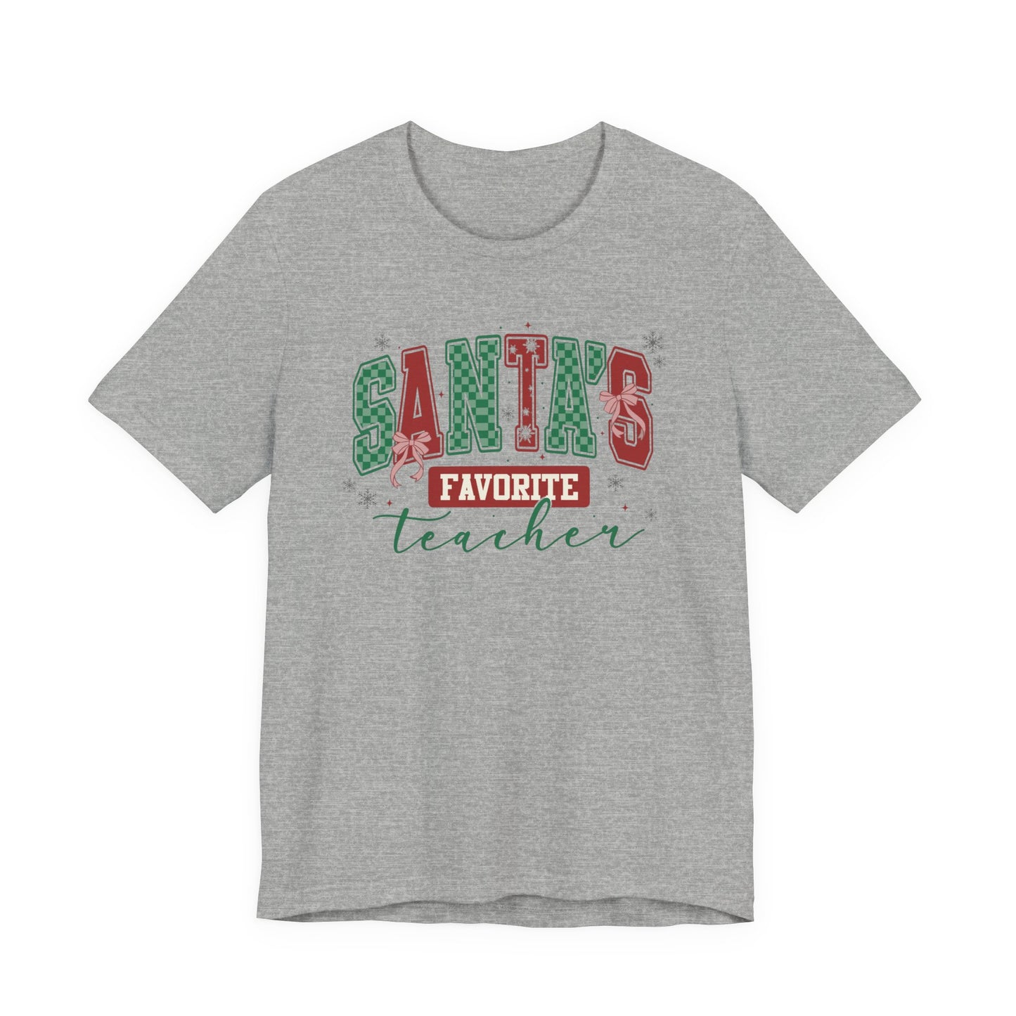 Santa's Favorite Teacher — Christmas Unisex T‑Shirt