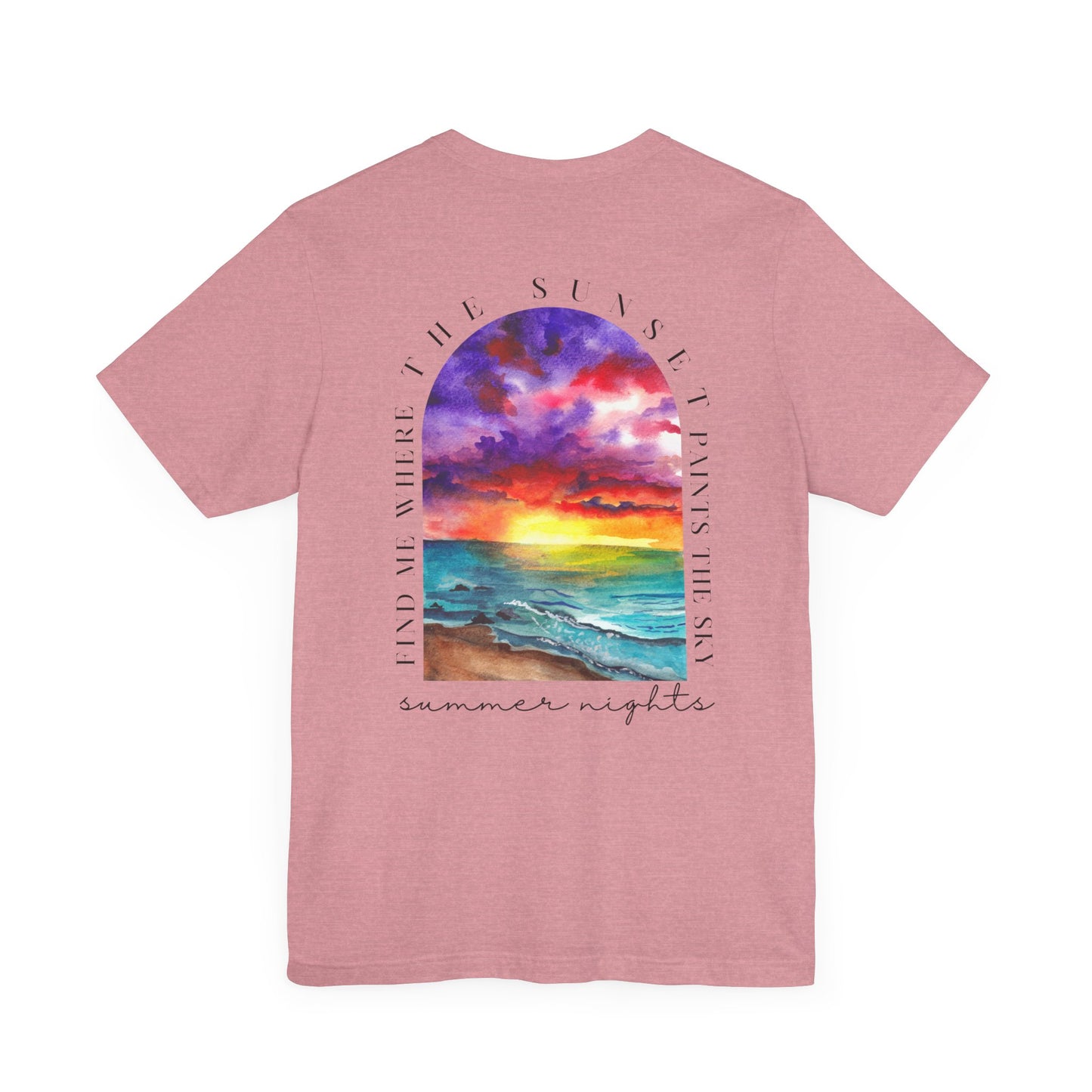 Sunset Lovers Tee, Summer Vibes T-Shirt, Unisex Graphic Tee, Beach Sunset Shirt