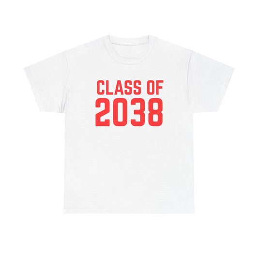 Class of 2038 Unisex Heavy Cotton Tee- Back to School- Grow With Me