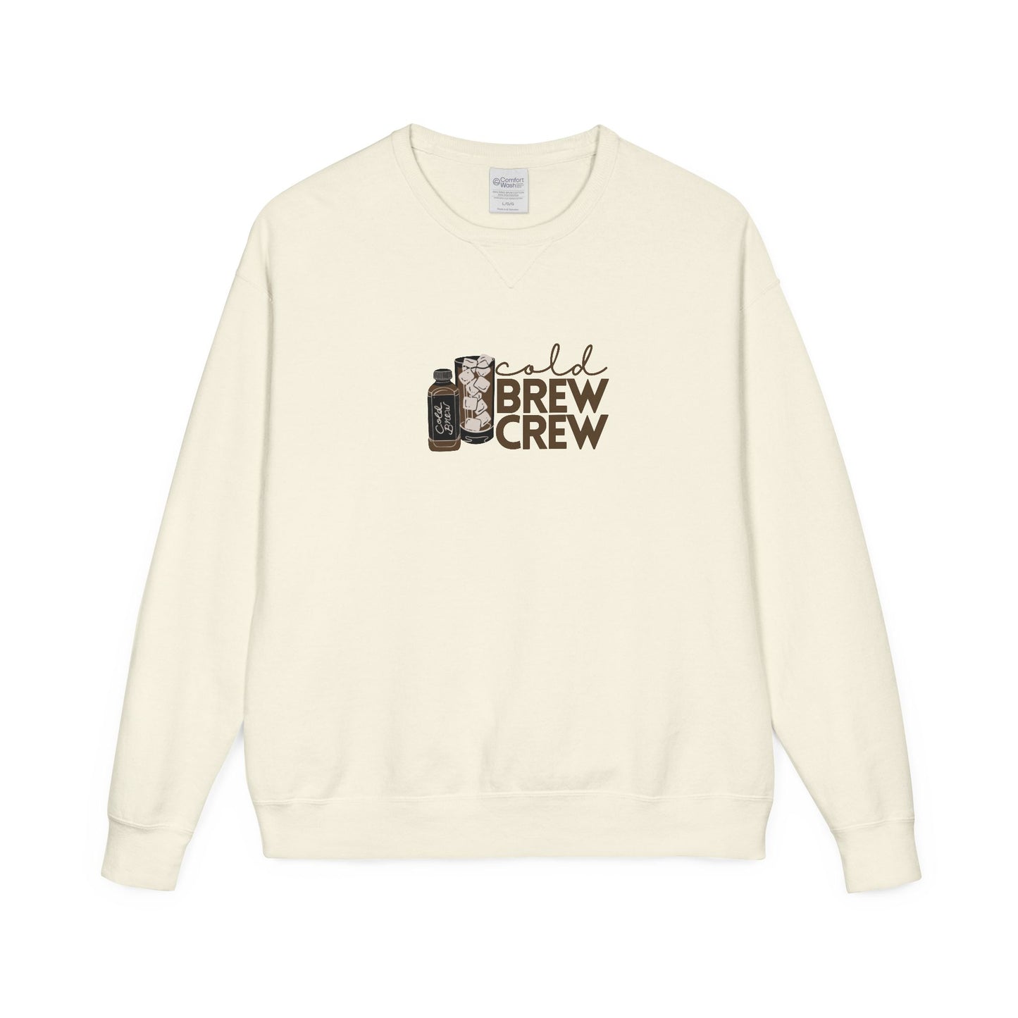 Cold Brew Crew Garment Dyed Sweatshirt, Coffee Lovers Apparel