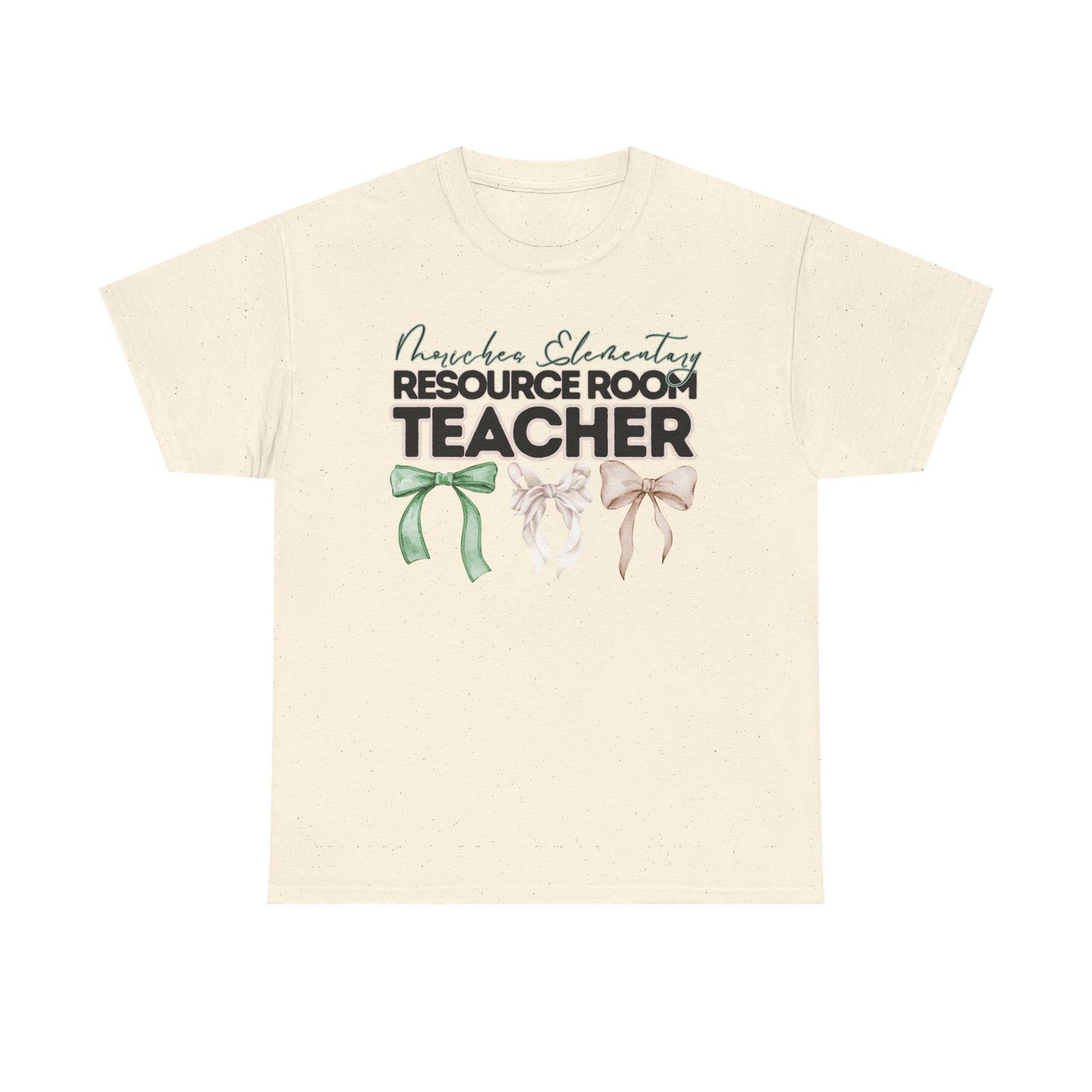 Moriches Resource Room Teacher and Bows- Unisex Heavy Cotton Tee with Bow Design