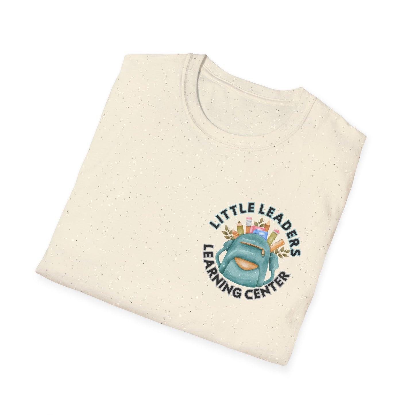 Little Leaders Teacher w/ Backpack Design Unisex Softstyle T-Shirt