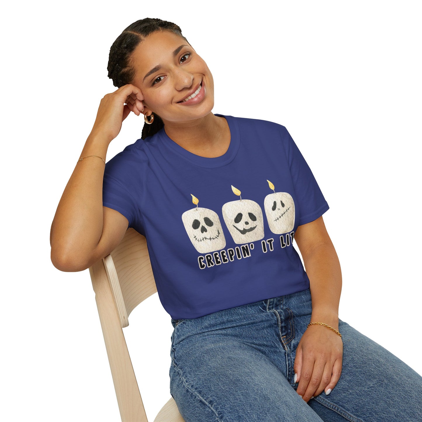 Creepin' it Lit Halloween Themed T-Shirt- Unisex Softstlye