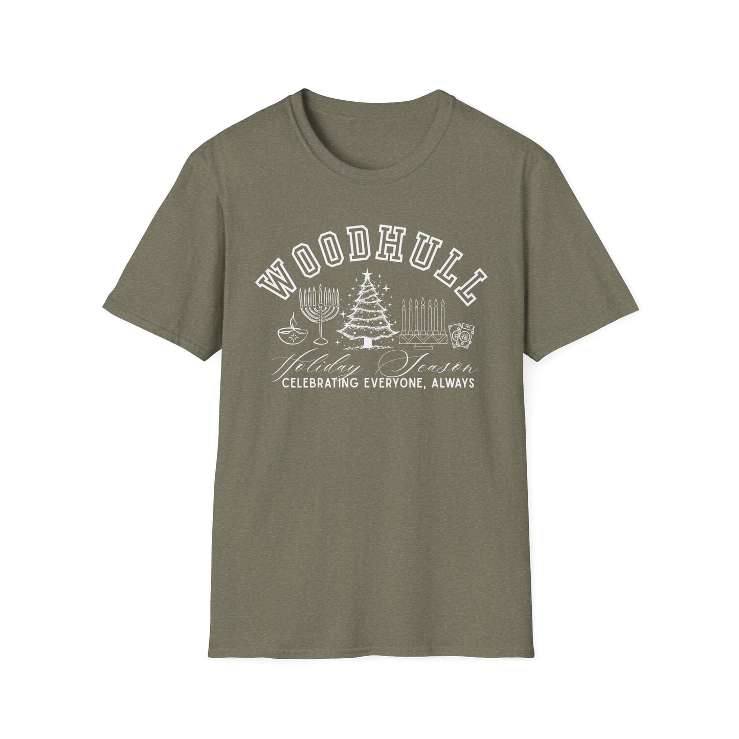 Woodhull- Celebrating Everyone, Always Holiday T-Shirt (Christmas)