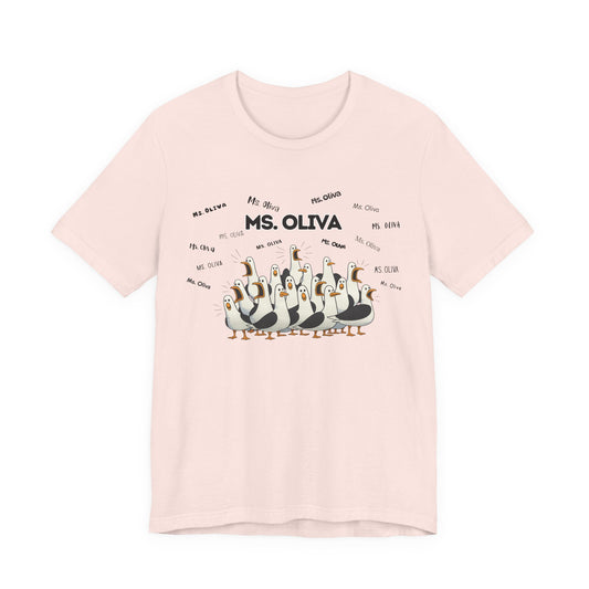 Ms. Oliva- Penguin Choir T-Shirt — Funny Teacher Personalized Tee