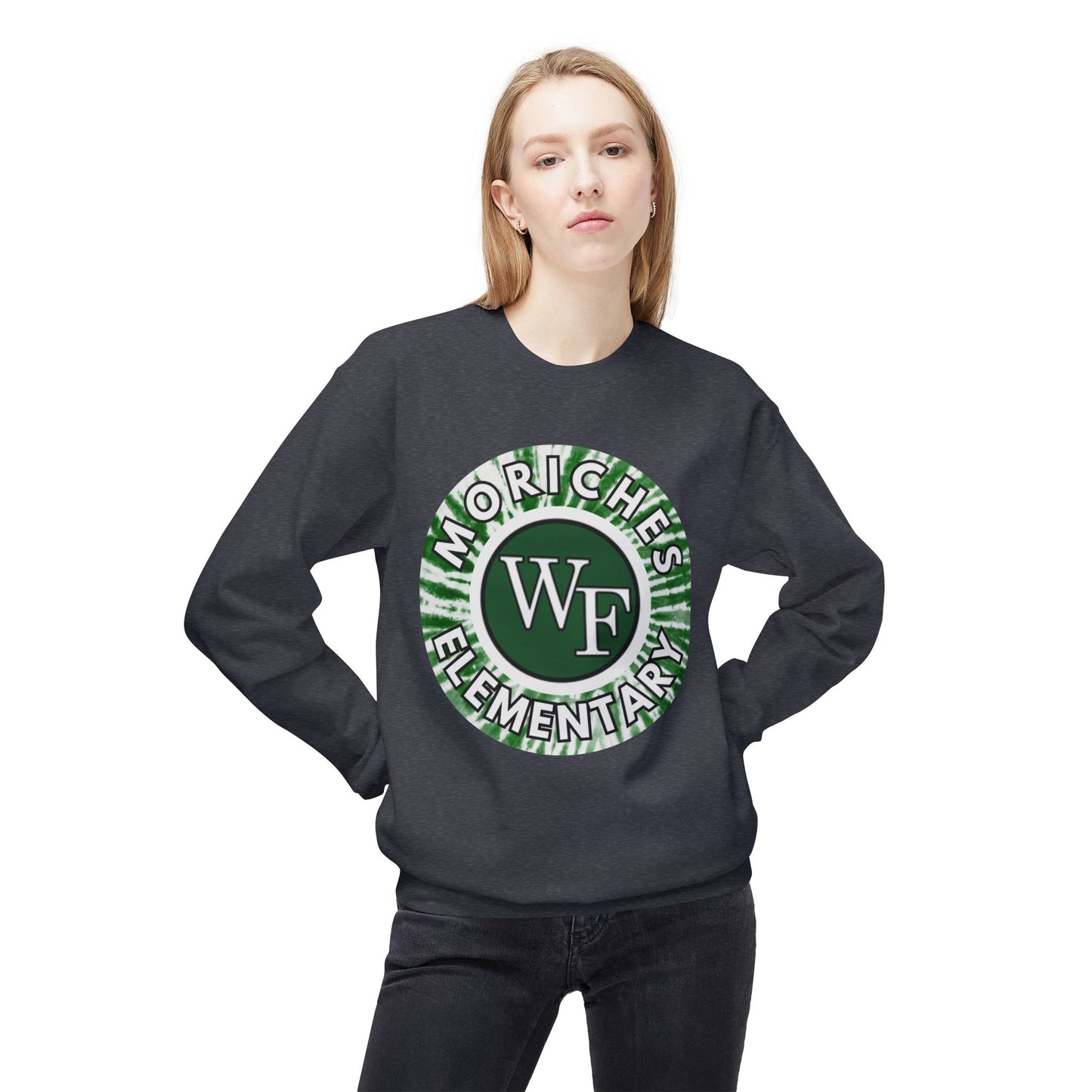 Moriches Tie Dye Logo-  Fleece Crewneck Sweatshirt