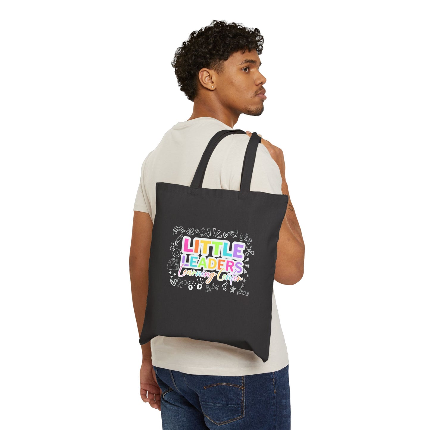 Little Leaders w/ Doodle Design Cotton Canvas Tote Bag