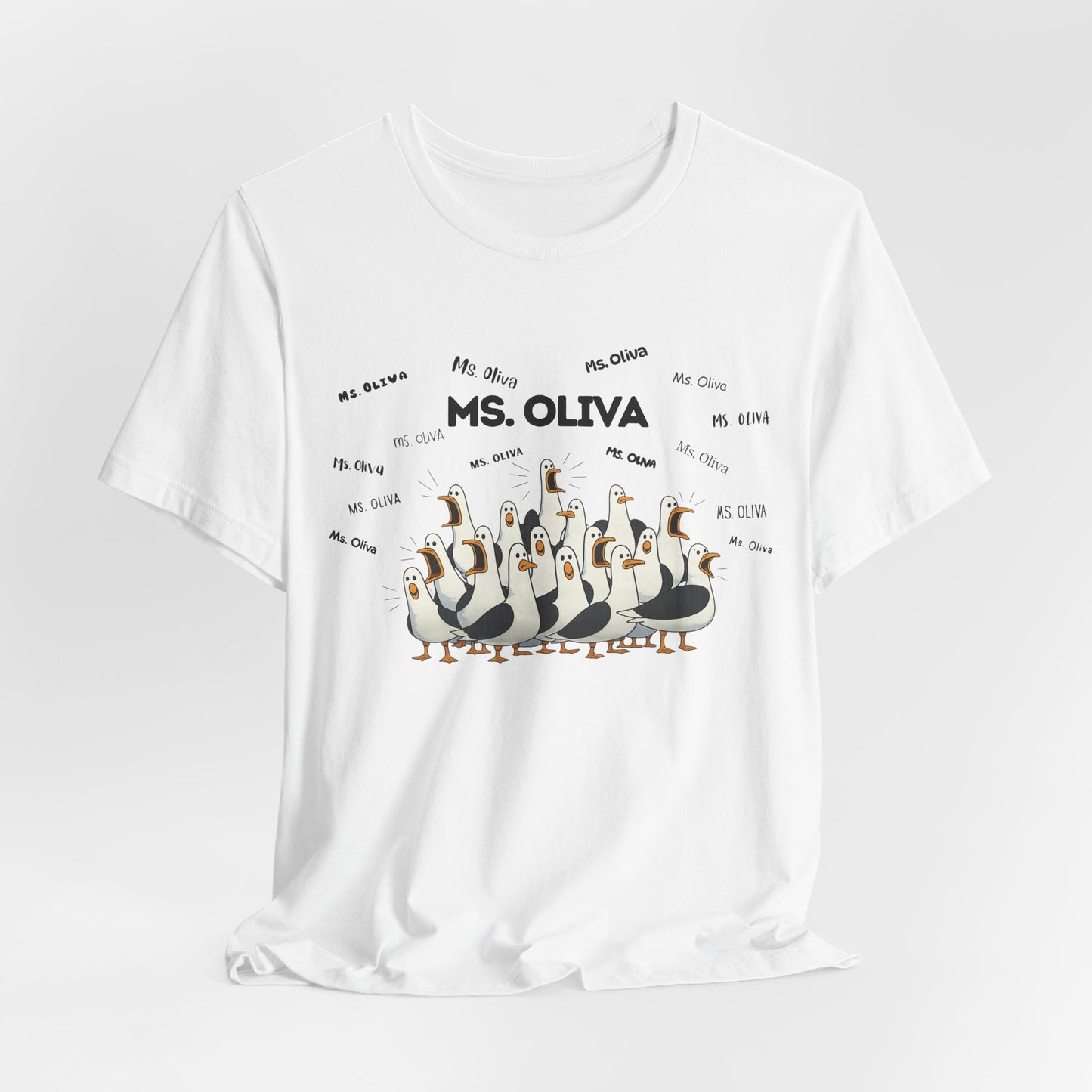 Ms. Oliva- Penguin Choir T-Shirt — Funny Teacher Personalized Tee