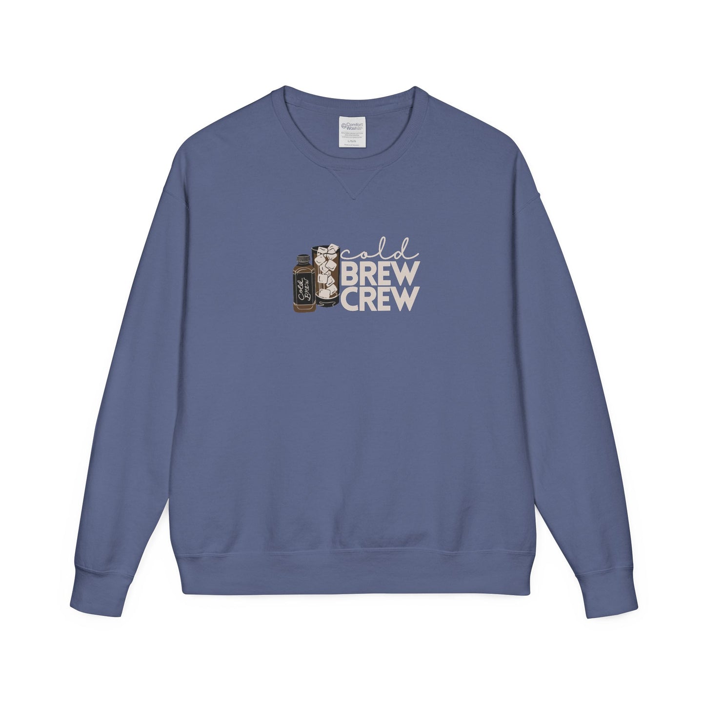Cold Brew Crew Garment Dyed Sweatshirt, Coffee Lovers Apparel
