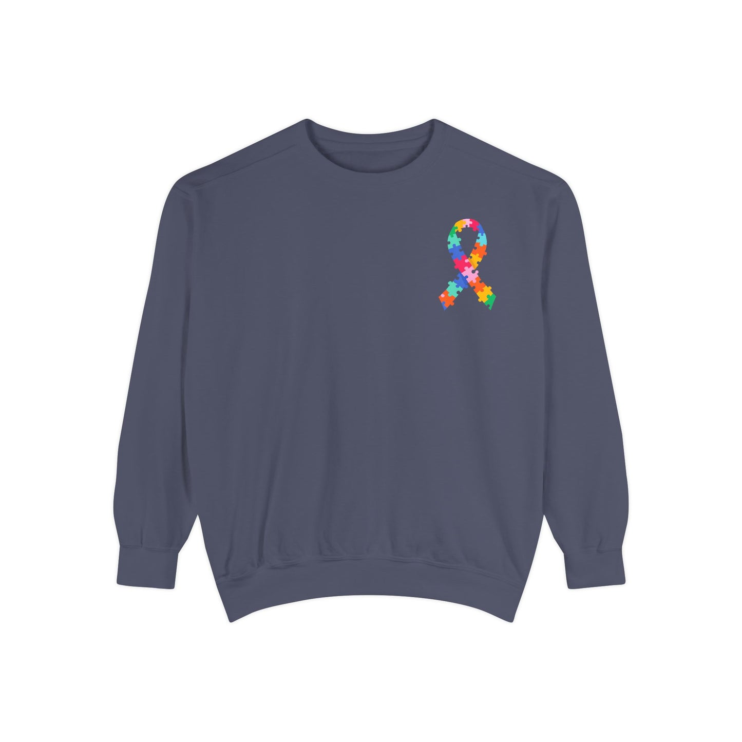 Autism Awareness Puzzle Piece & Ribbon Sweatshirt — Awareness Collection