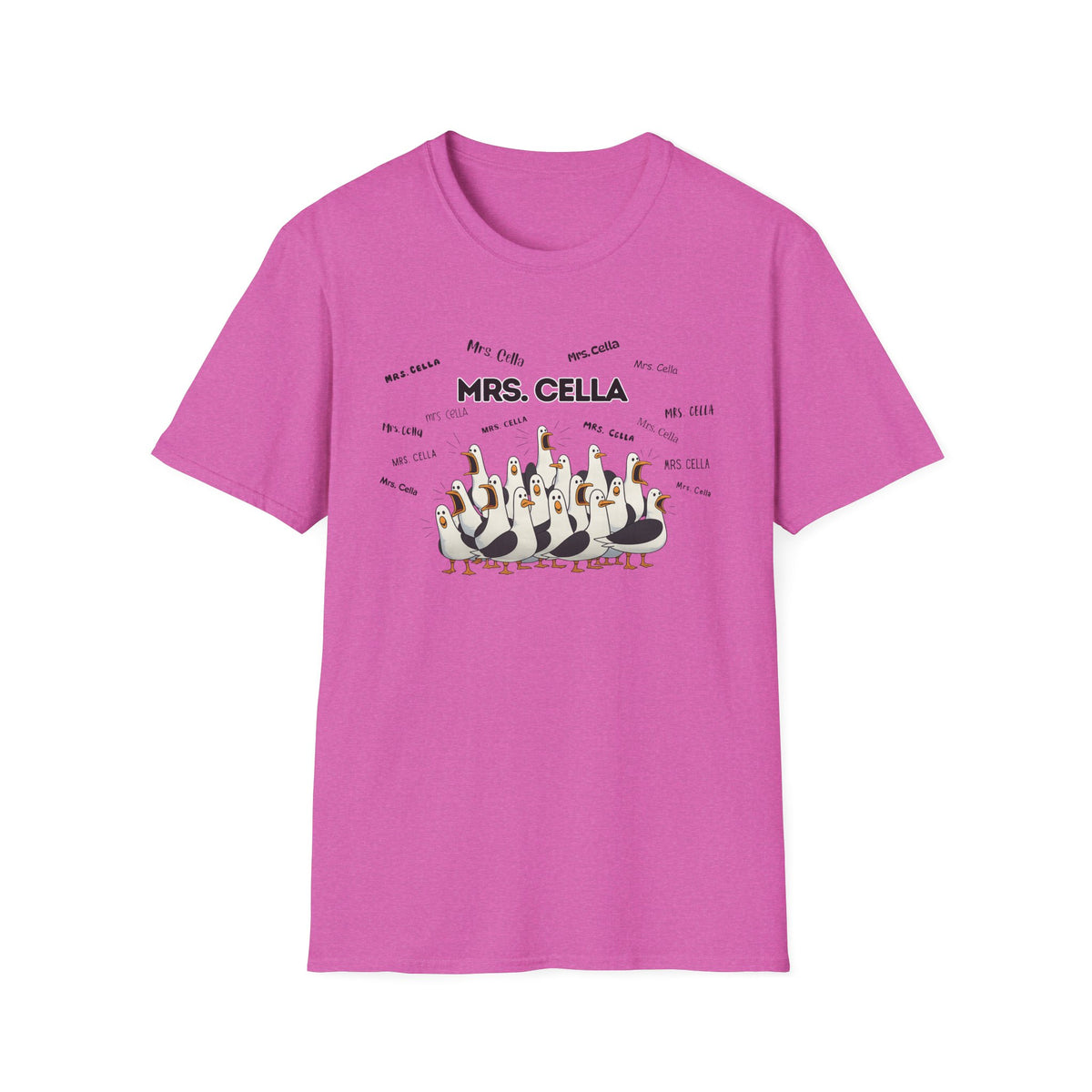 Mrs. Cella- Seagull Crew Graphic T-Shirt — Personalized