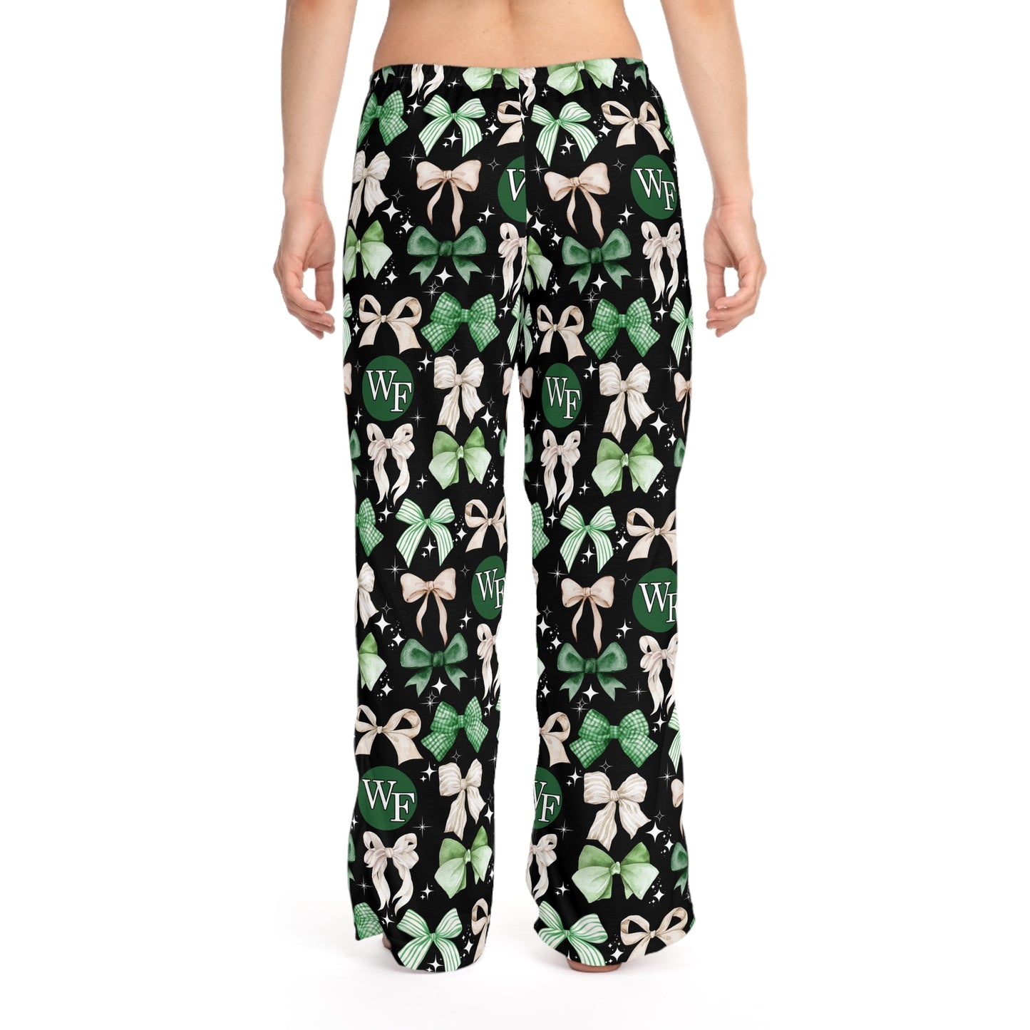 Floyd Strong Green Bow Design Chic Women's Pajama Pants  - Perfect for Cozy Nights and Pajama Days