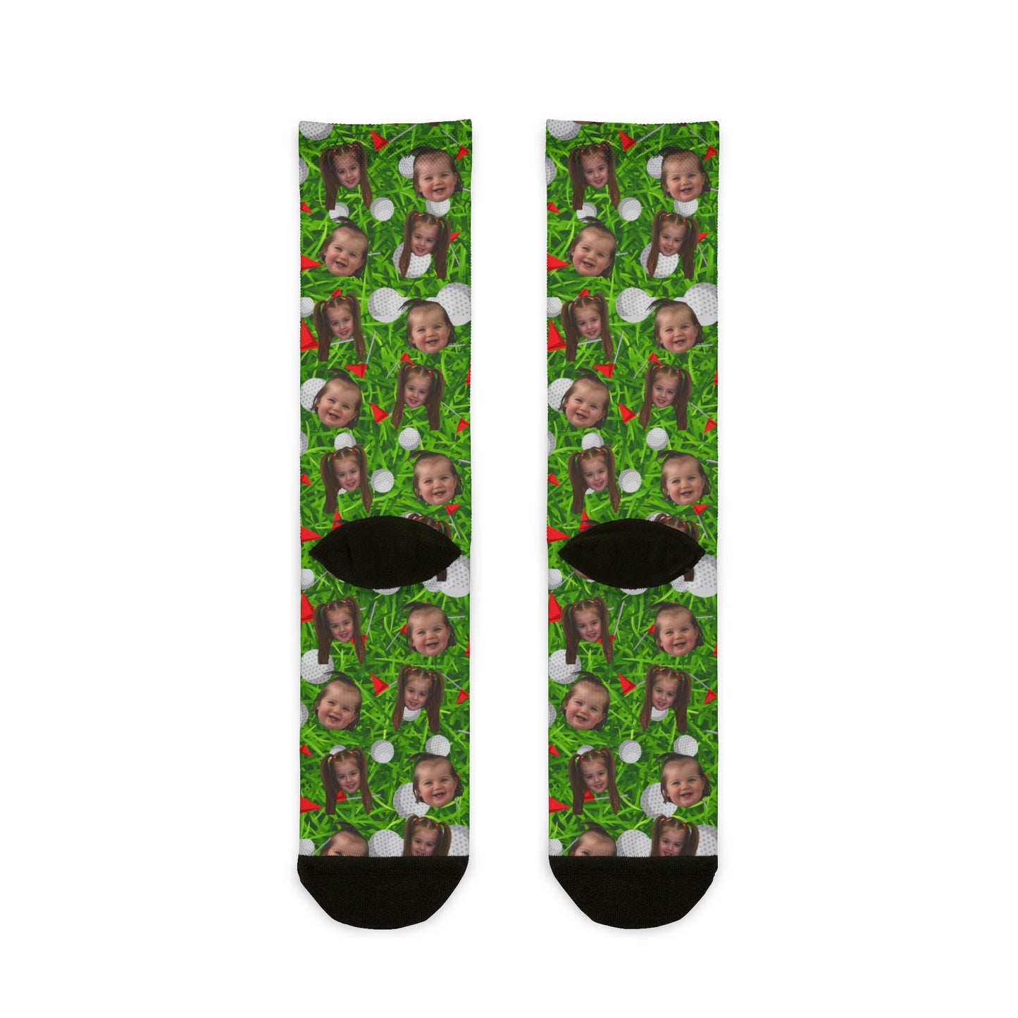 Paige- Golf Socks- Personalized Face- Crew Socks