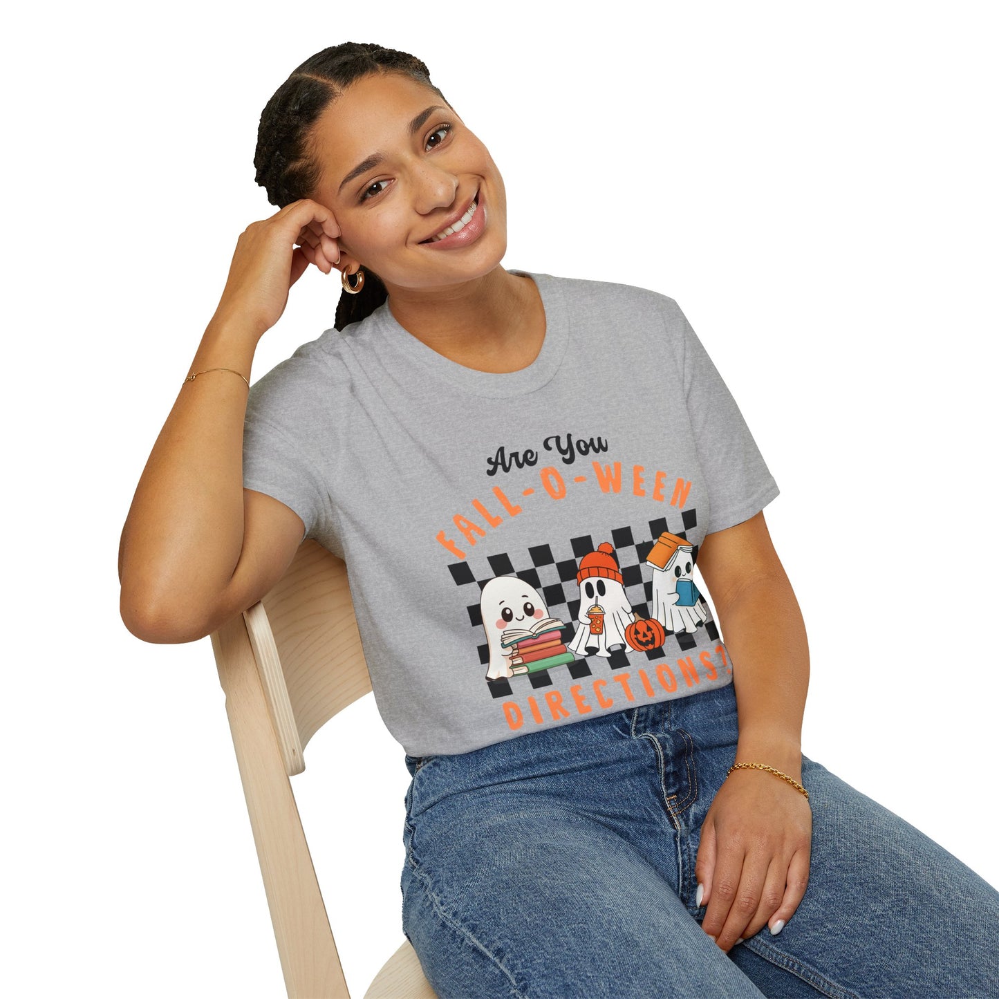 Whimsical Fall-O-Ween Teacher T-Shirt - Holiday- Softstyle Unisex Tee