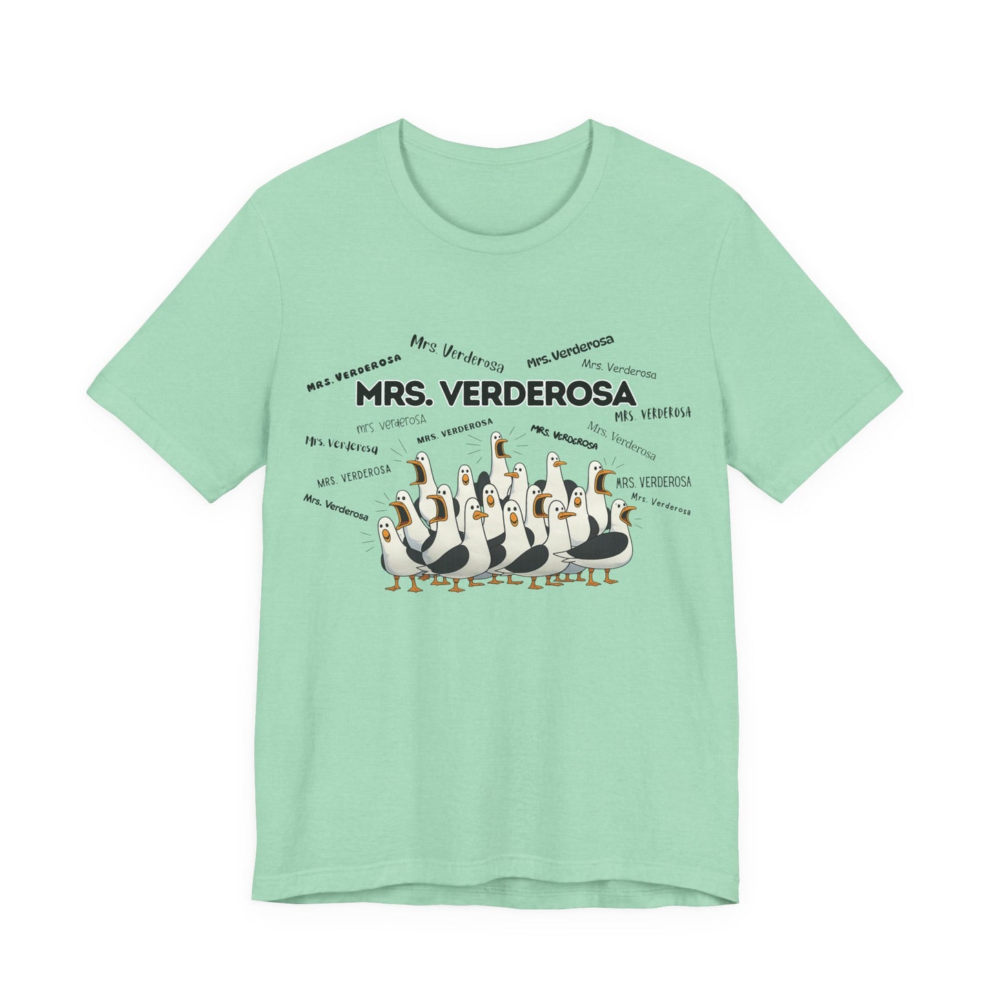 Mrs. Verderosa Penguin Choir T-Shirt — Funny Teacher Personalized Tee