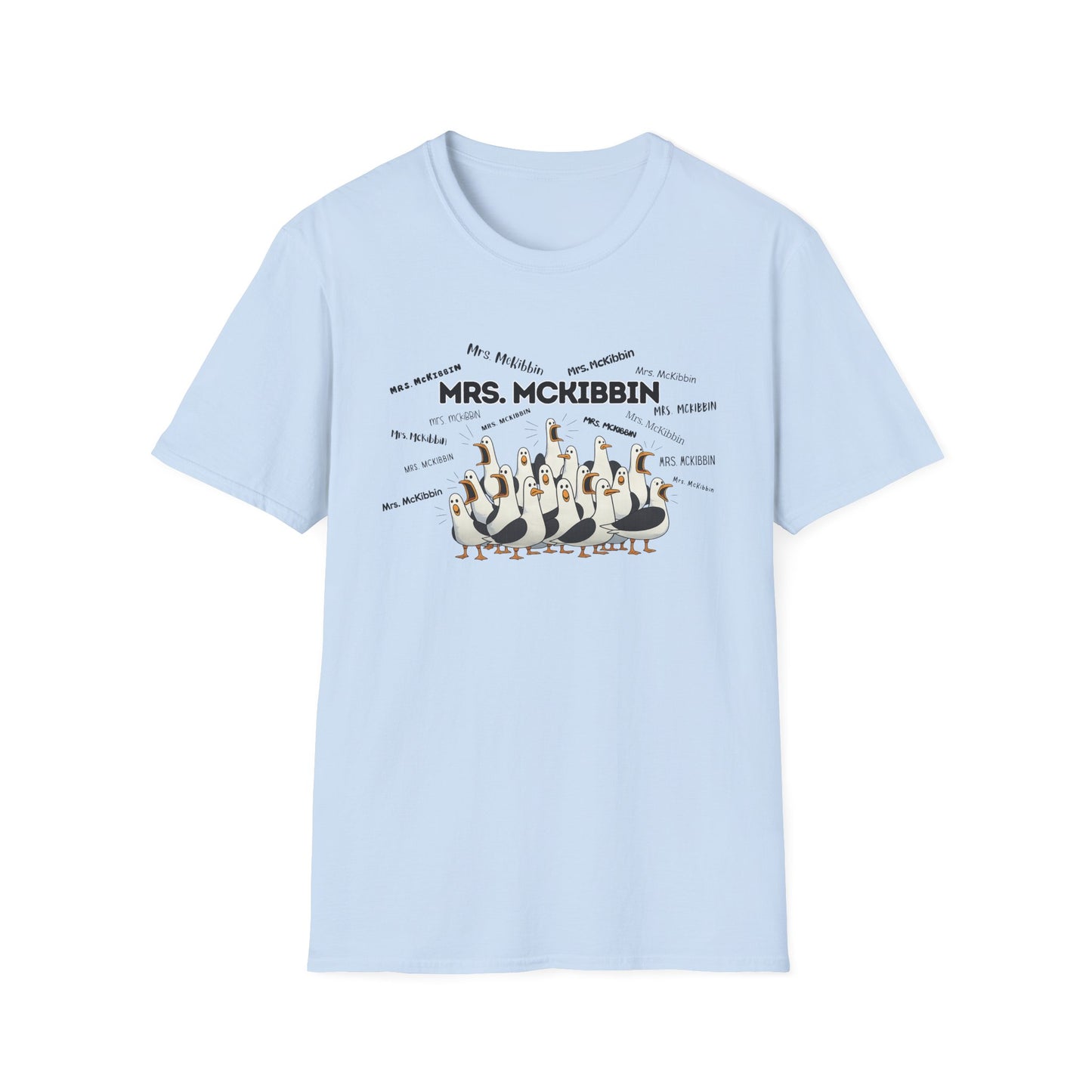 Mrs. McKibbin- Seagull Crew Graphic T-Shirt — Personalized