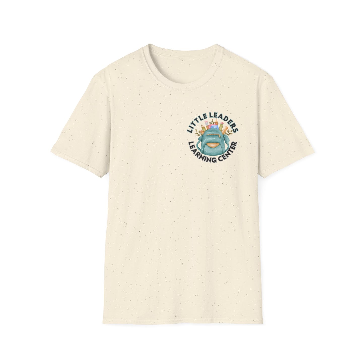 Little Leaders Teacher w/ Backpack Design Unisex Softstyle T-Shirt