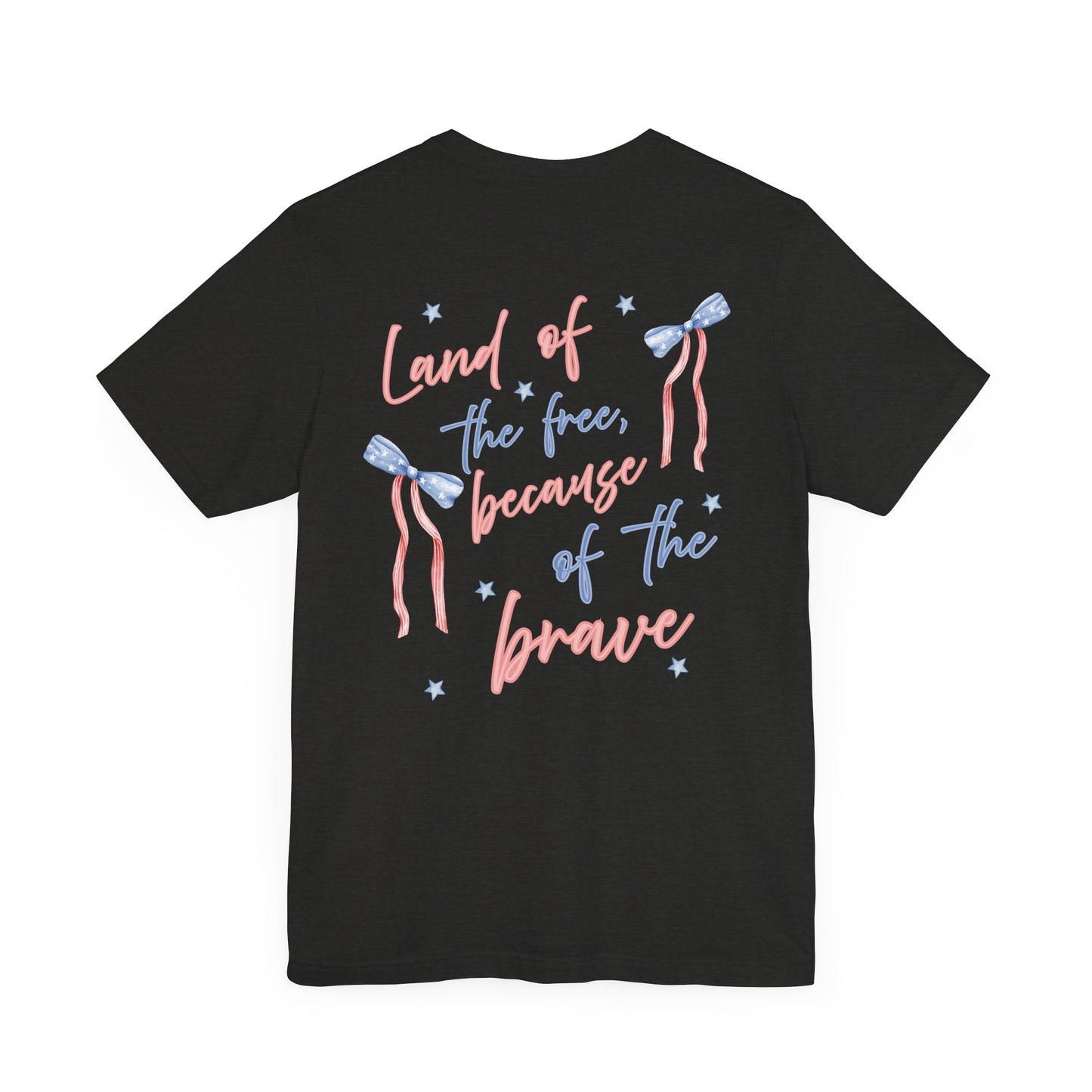 Land of the Free Tee with Bow | Perfect for all of America's Holidays