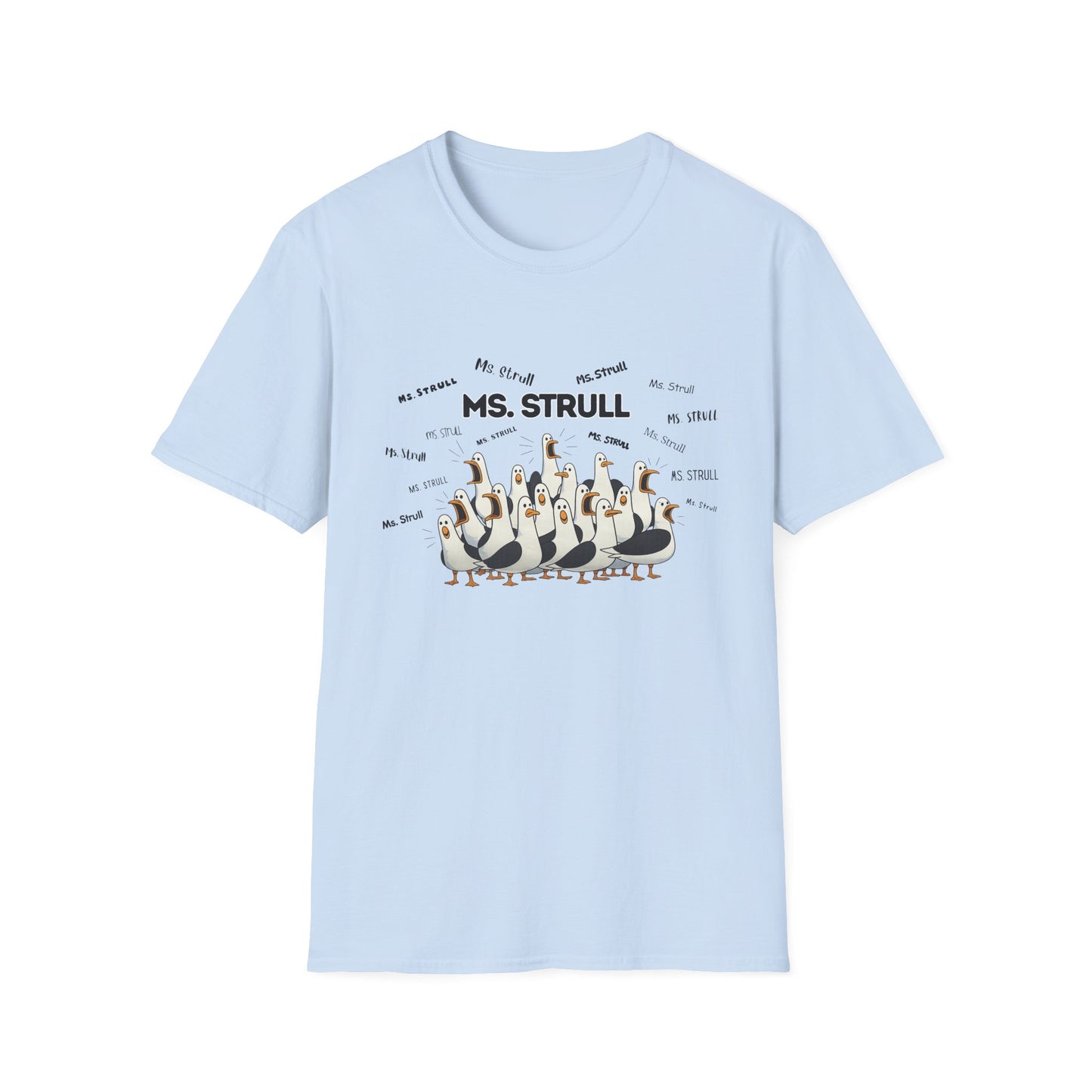 Ms. Strull - Seagull Crew Graphic T-Shirt — Personalized