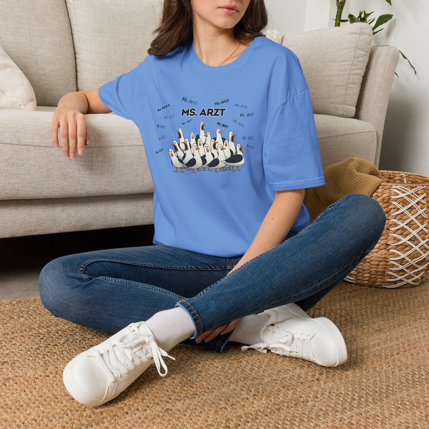 Ms. Arzt- Seagull Crew Graphic T-Shirt — Personalized