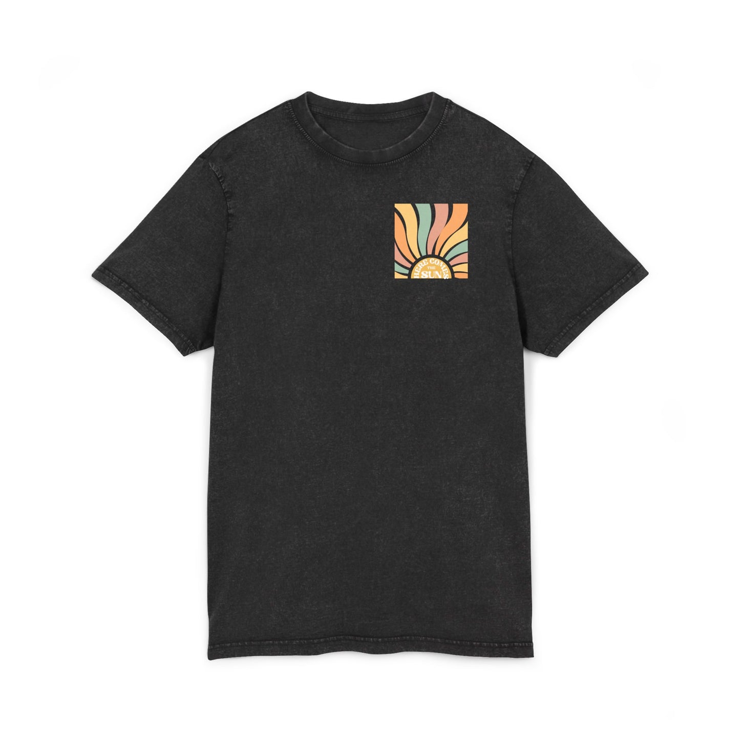 Here Comes the Sun Design- Acid Washed Tee for Summer