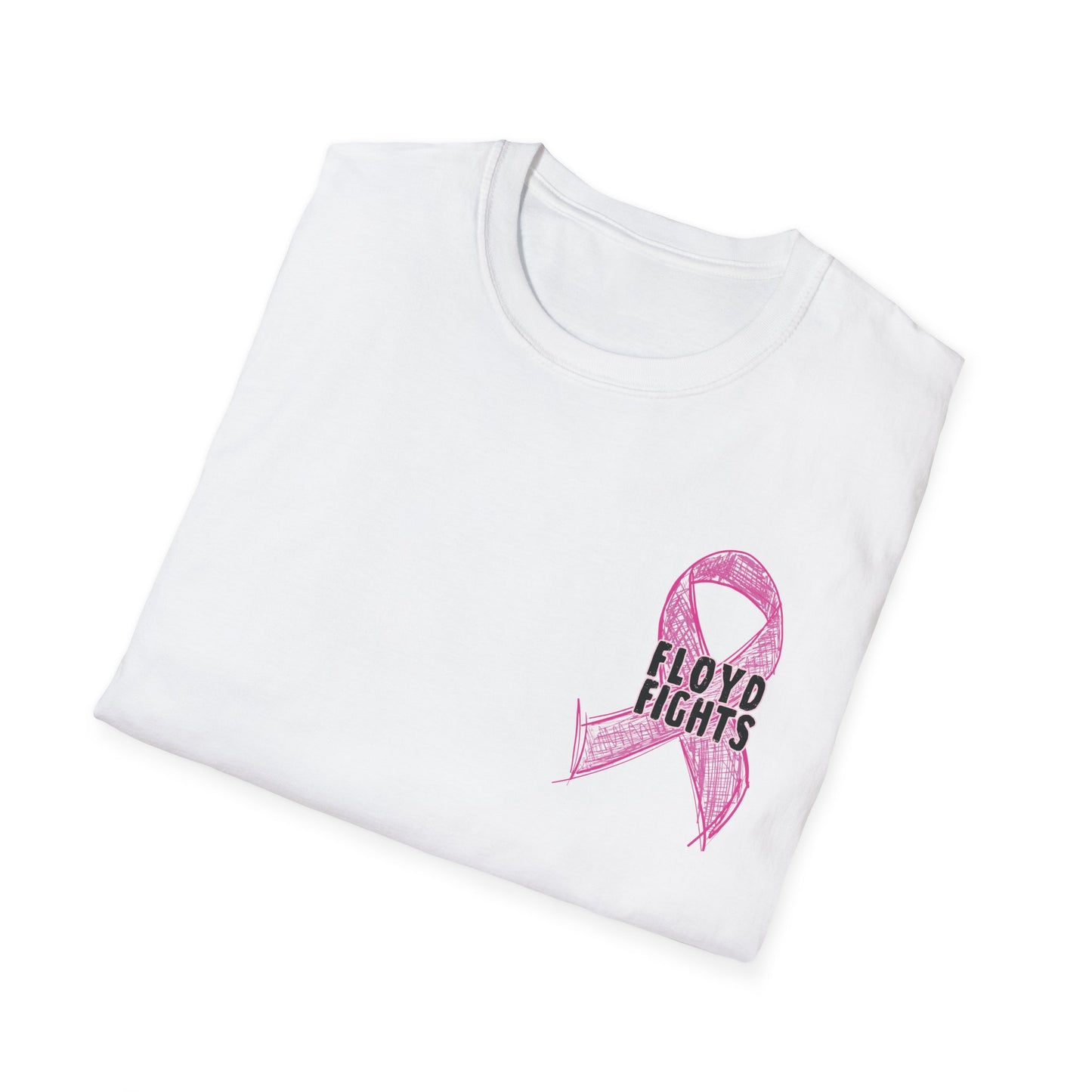 FLOYD FIGHTS Ribbon Breast Cancer Awareness T-Shirt | Softstyle Tee
