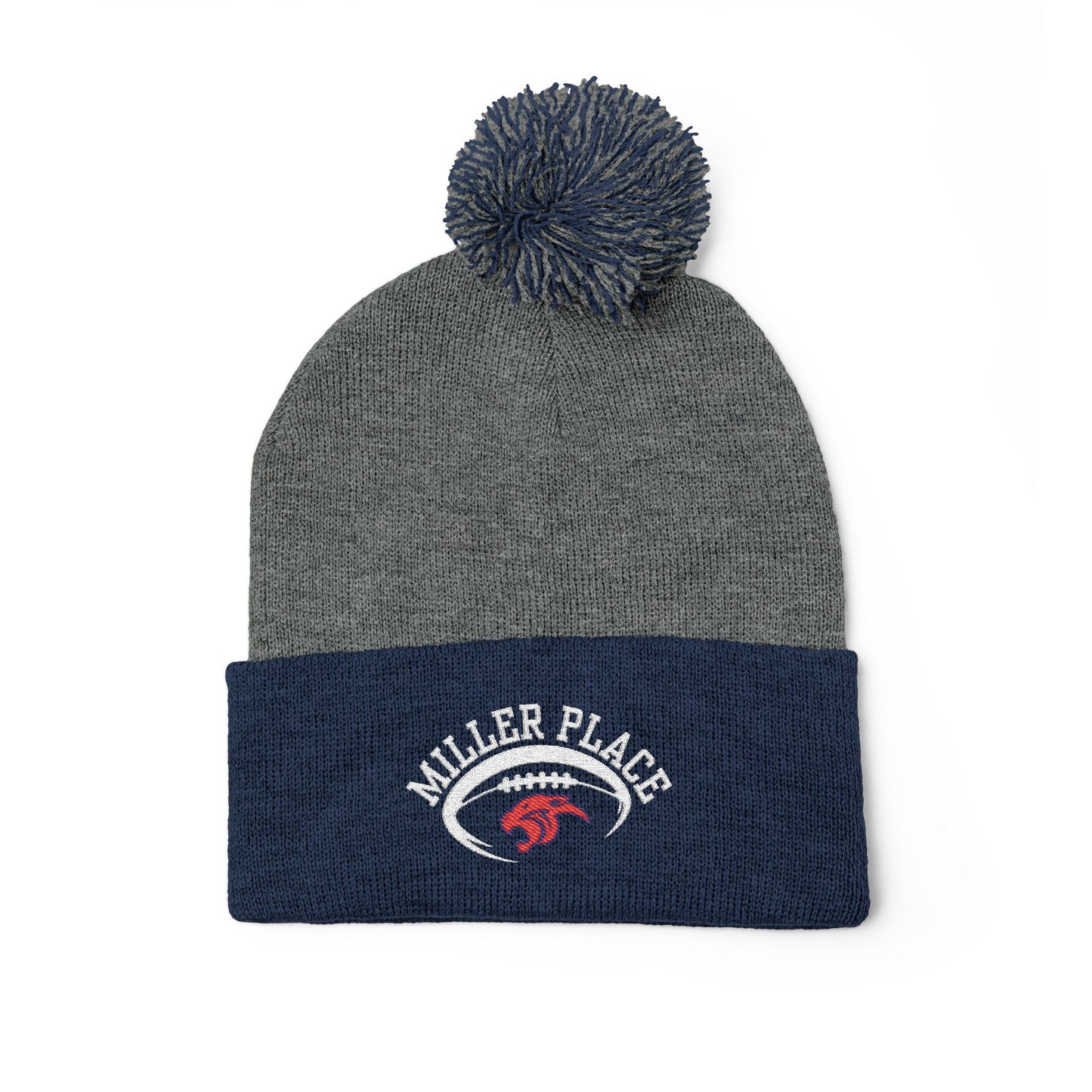 Miller Place Football Winter PomPom Hat