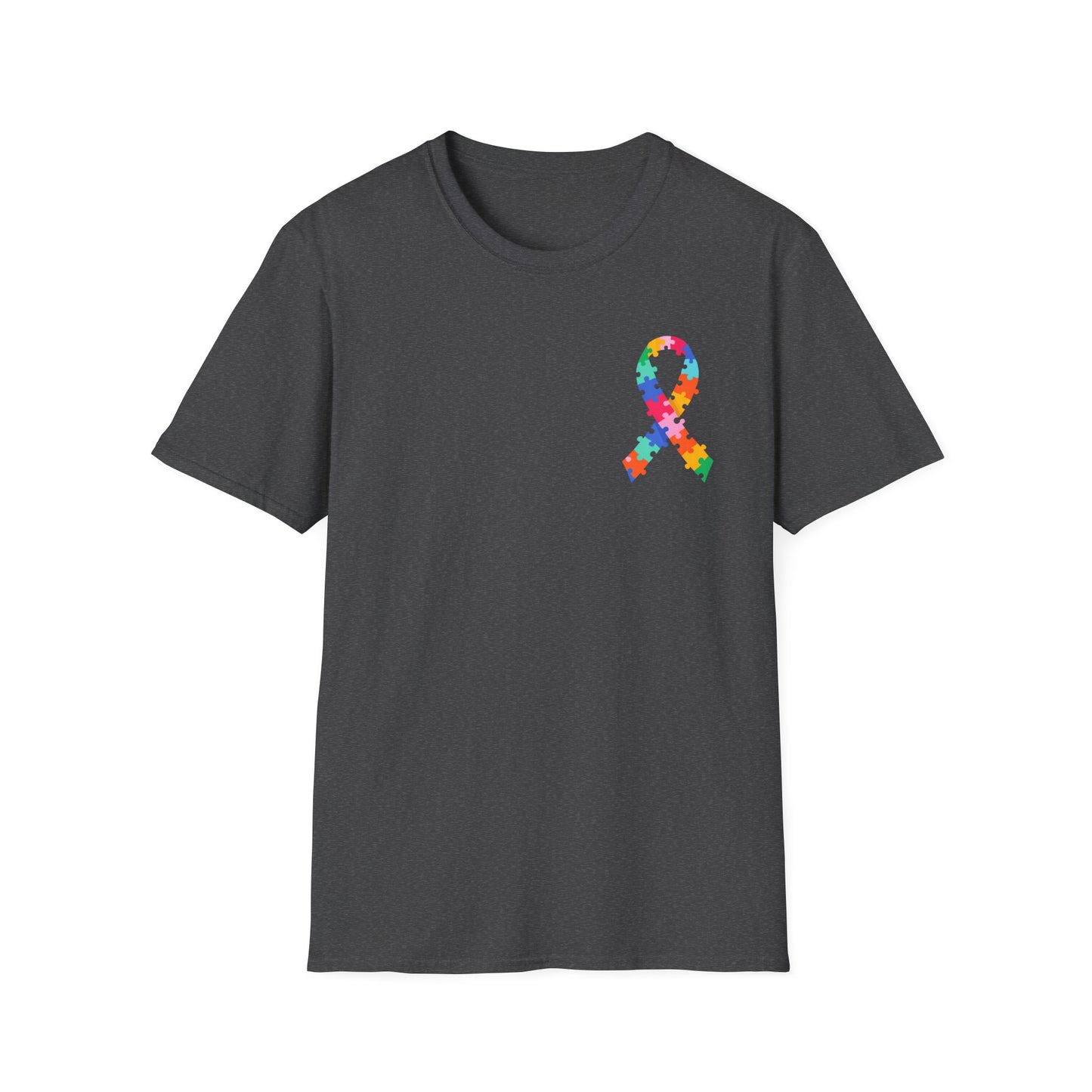 Autism Puzzle Piece & Ribbon T-Shirt — Awareness Collection
