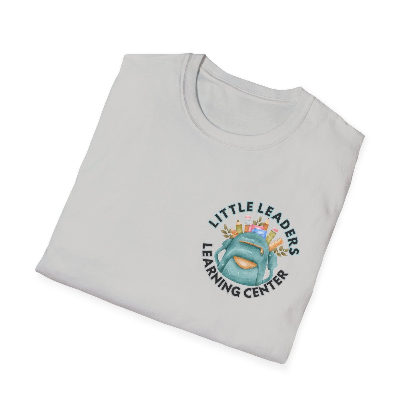 Little Leaders Teacher w/ Backpack Design Unisex Softstyle T-Shirt
