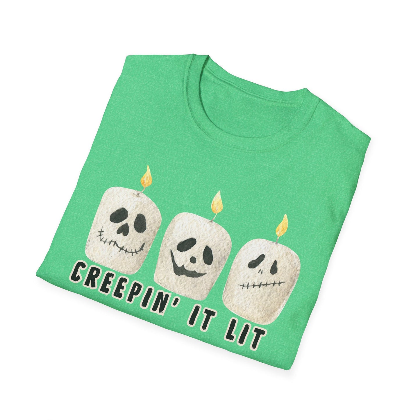 Creepin' it Lit Halloween Themed T-Shirt- Unisex Softstlye
